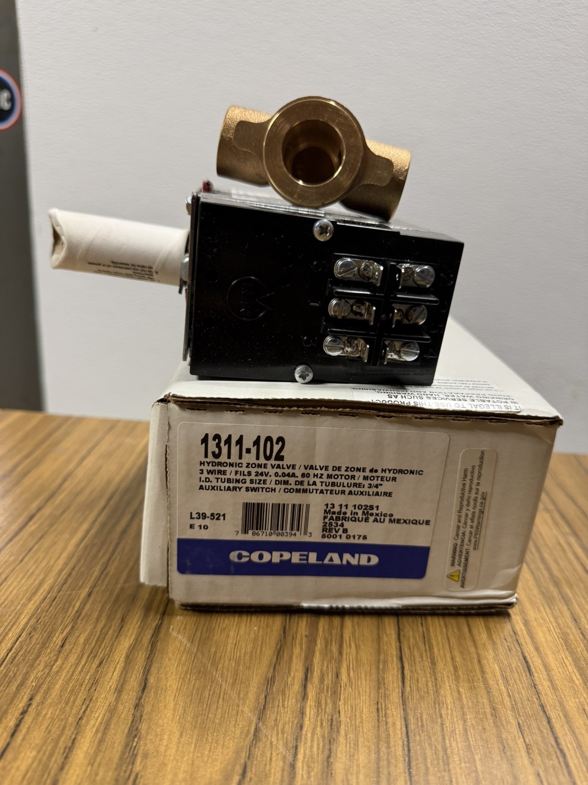 White-Rodgers 13 11 102S1 Motorized Zone Valve, Nc, Ss, 3/4 In Sweat