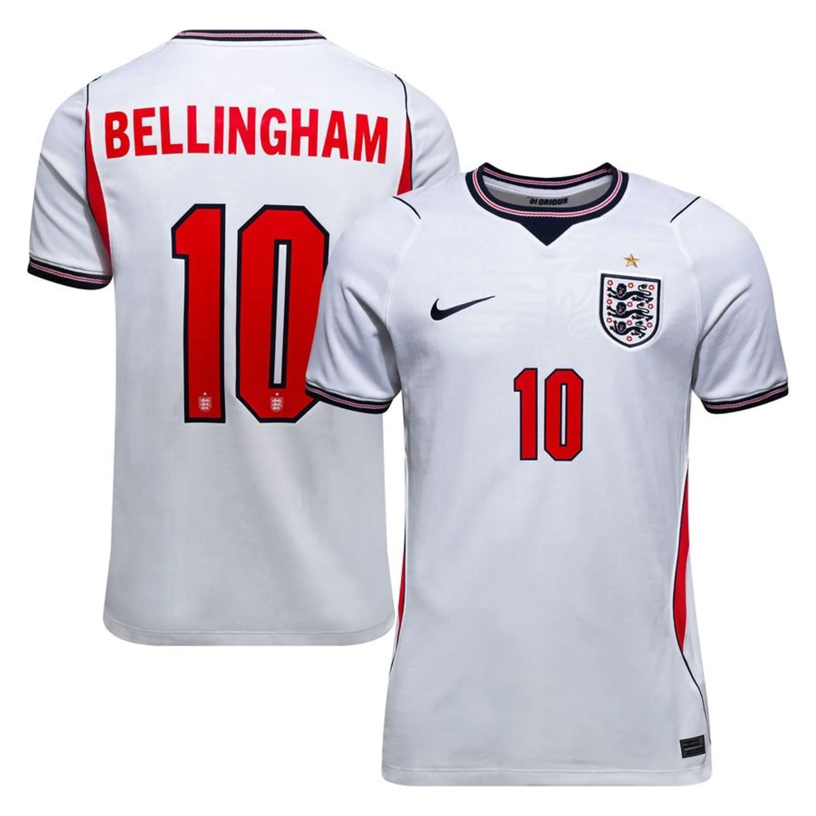 NEW Bellingham #10 England 2026 World Cup Home Jersey Soccer Fan Gift
