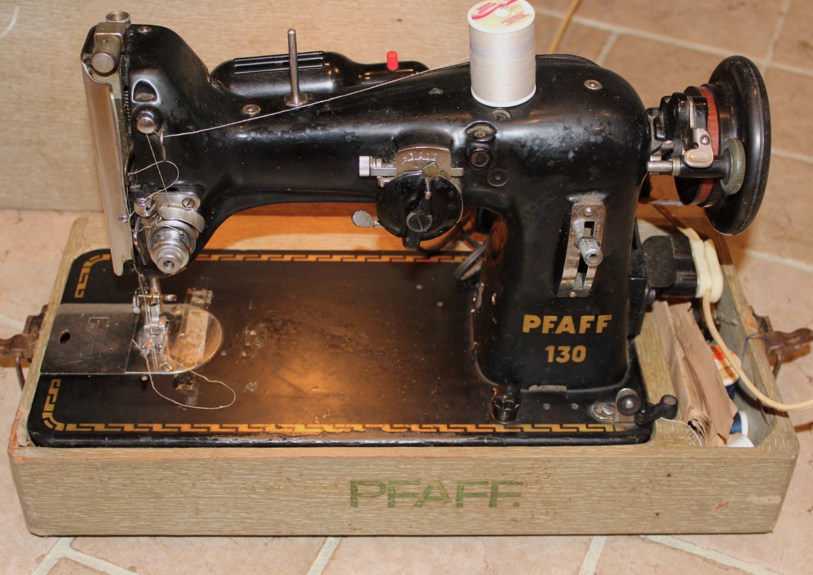 Vintage German Pfaff 130 Sewing Machine w/Papers & Accessories Excellent Vintage German Pfaff 130 Sewing Machine w/Papers & Accessories Excellent