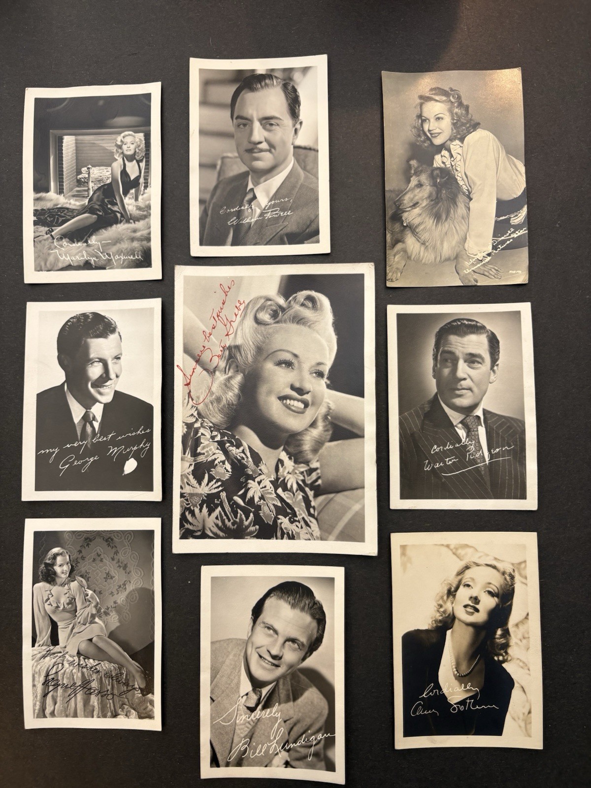 Betty Grable Signed 5”X7” Photo , Plus 8-3 1/2”X5” Facsimile Hollywood Stars Betty Grable Signed 5”X7” Photo , Plus 8-3 1/2”X5” Facsimile Hollywood Stars