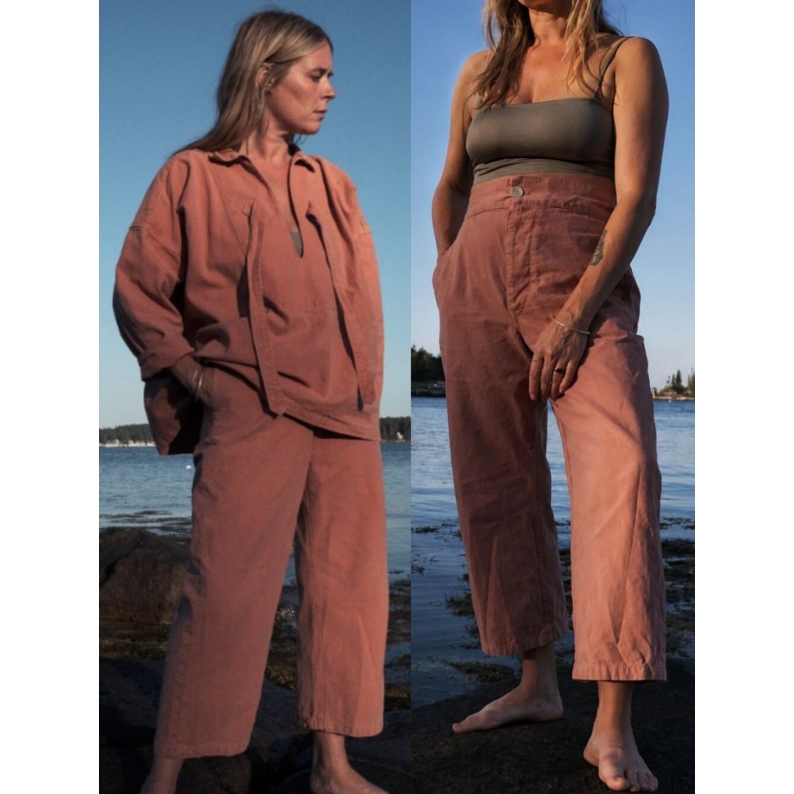 Rudy Jude High Season Pant Terracotta Rose Pink Straight Leg Cotton Size 3