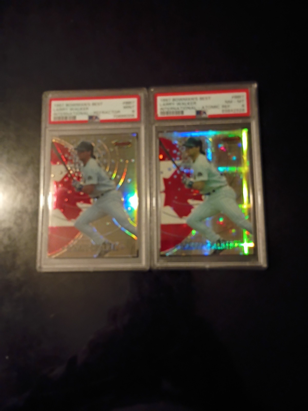 1997 Bowman\'s Best International Refractor #BB17 Larry Walker Card.POP 8.BONUS 1997 Bowman\'s Best International Refractor #BB17 Larry Walker Card.POP 8.BONUS