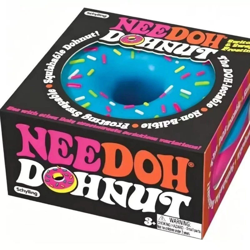 Schylling Needoh Jelly Donut Squeeze Toy, Stress Relief Squishy Toy with Slow