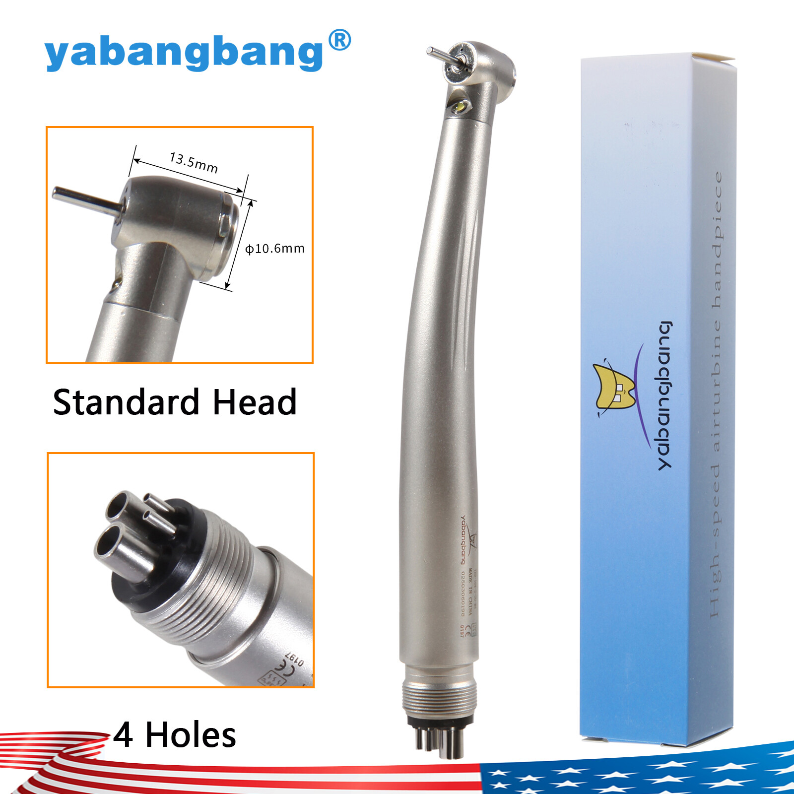 1-10 pcs NSK Style Dental LED E-generator Fiber Optic/High Speed Handpiece 4Hole