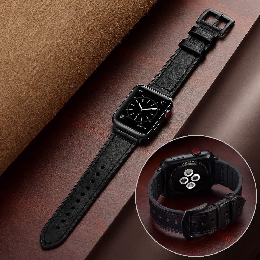 Silicone Leather Apple Watch Band Strap for iWatch Series 10 11 12 Ultra 1 2 3 4