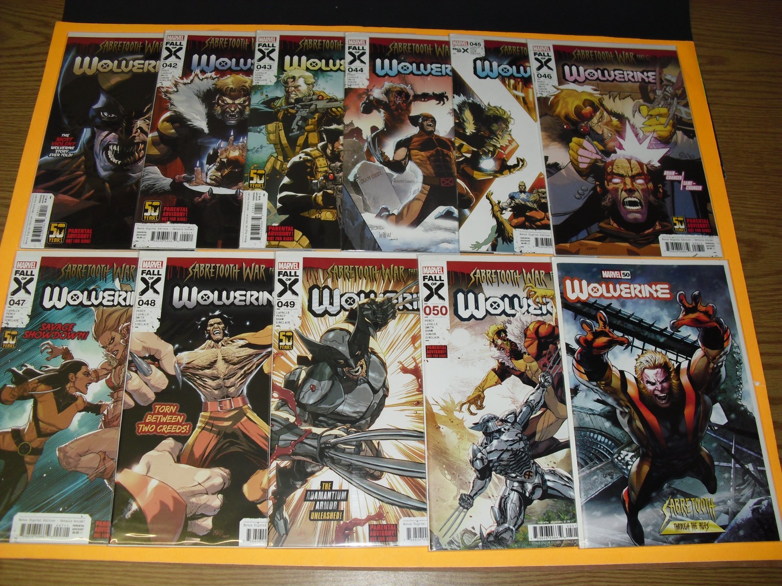 Lot of 11 Wolverine run #41-50 all NM 2024 Marvel 42 43 44 45 46 47 48 49 6324 Lot of 11 Wolverine run #41-50 all NM 2024 Marvel 42 43 44 45 46 47 48 49 6324