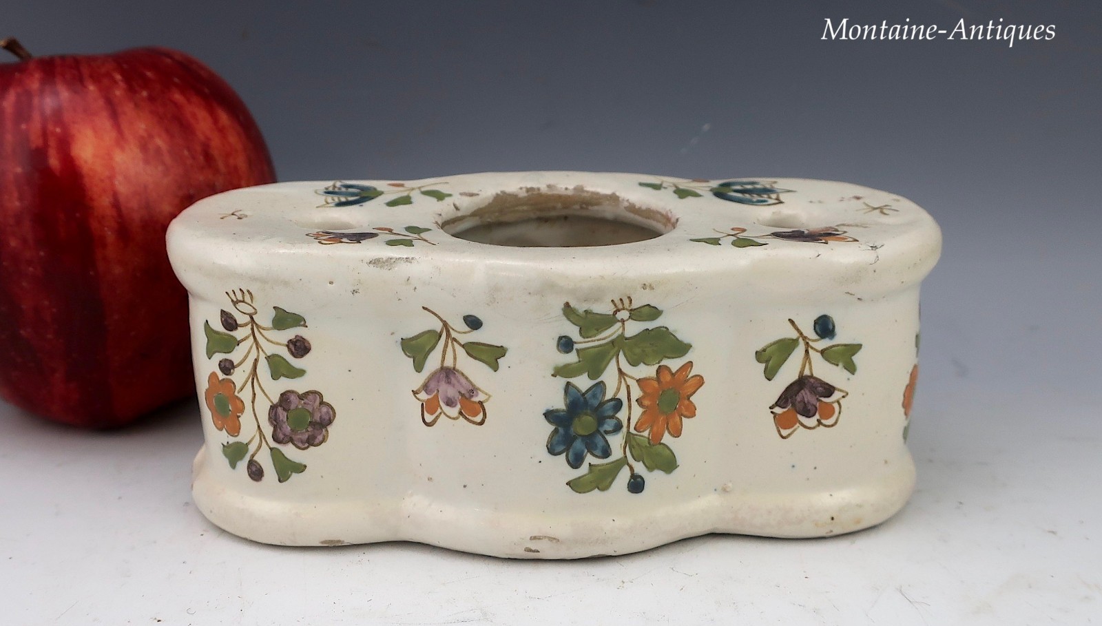Small Delft double quill Inkwell 18/19th century Small Delft double quill Inkwell 18/19th century