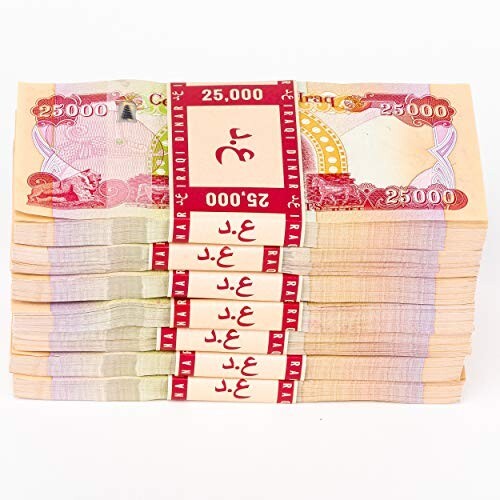 IRAQ DINAR HALF MILLION  500,000  20 x 25,000  AUTHENTIC UNC IQD w COA
