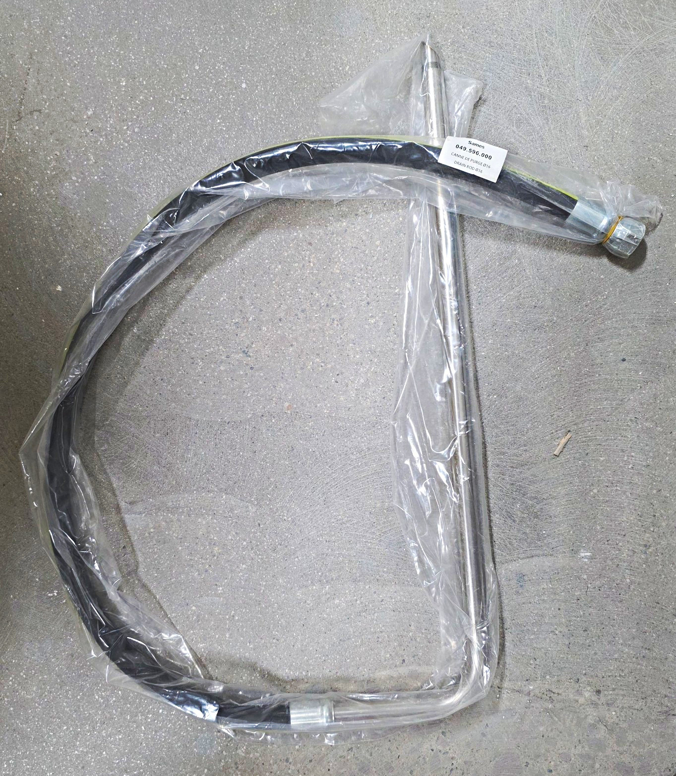 Sames Kremlin 049.596.000 Drain Rod Hose Assembly w/ 18x1.25 Fitting Sames Kremlin 049.596.000 Drain Rod Hose Assembly w/ 18x1.25 Fitting
