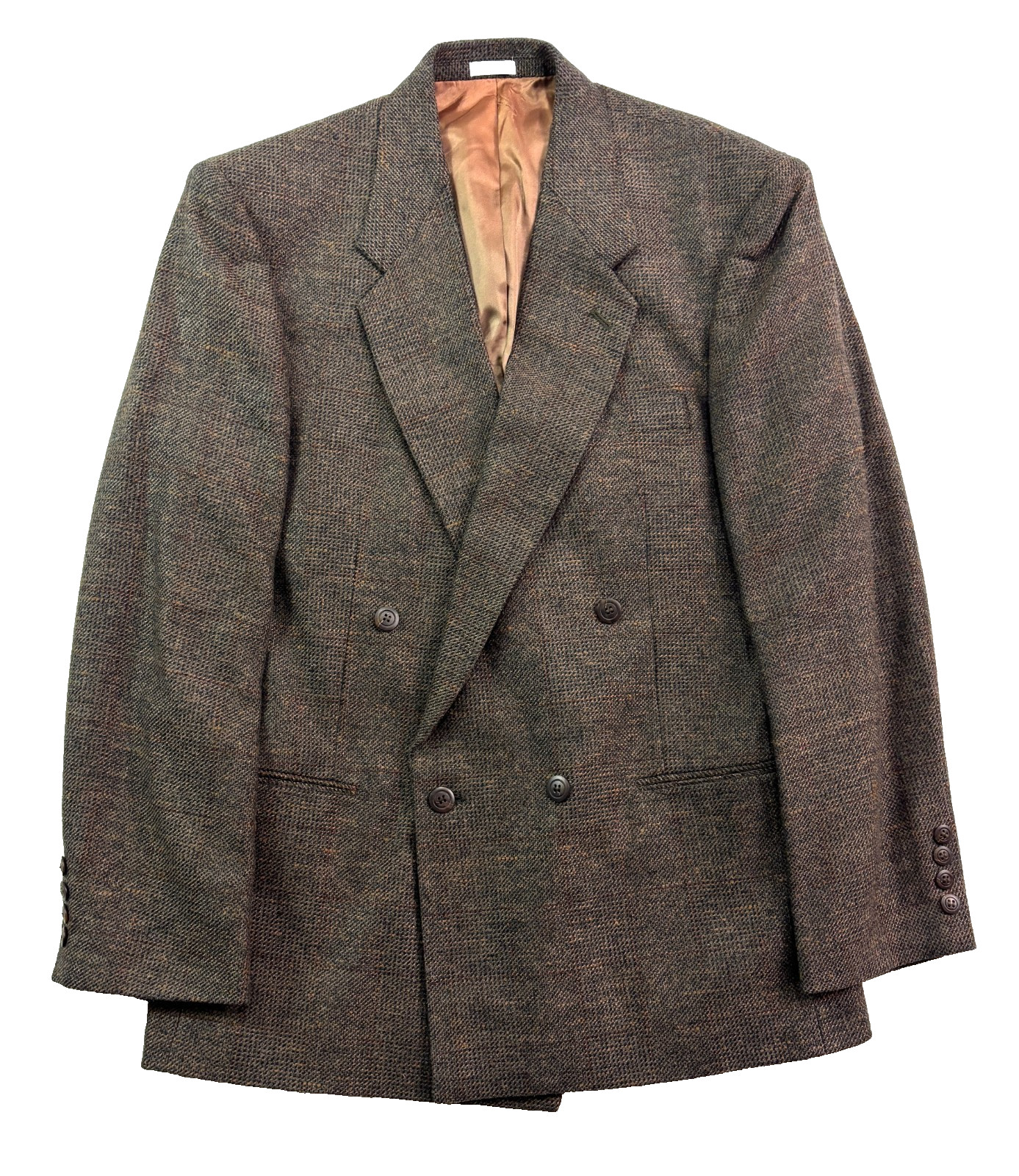 vtg 90s Cellini 40R Brown Double Breasted Blazer Jacket Sport Suit Coat Tweed vtg 90s Cellini 40R Brown Double Breasted Blazer Jacket Sport Suit Coat Tweed