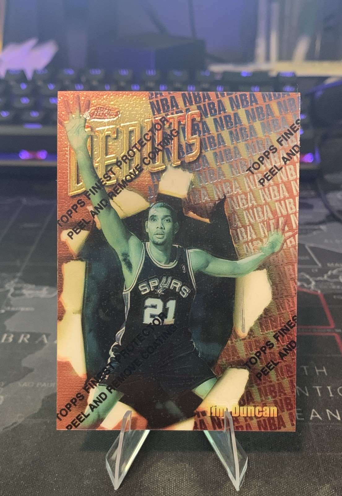 1997-98 Topps Finest - Common Bronze Tim Duncan #101 (RC)