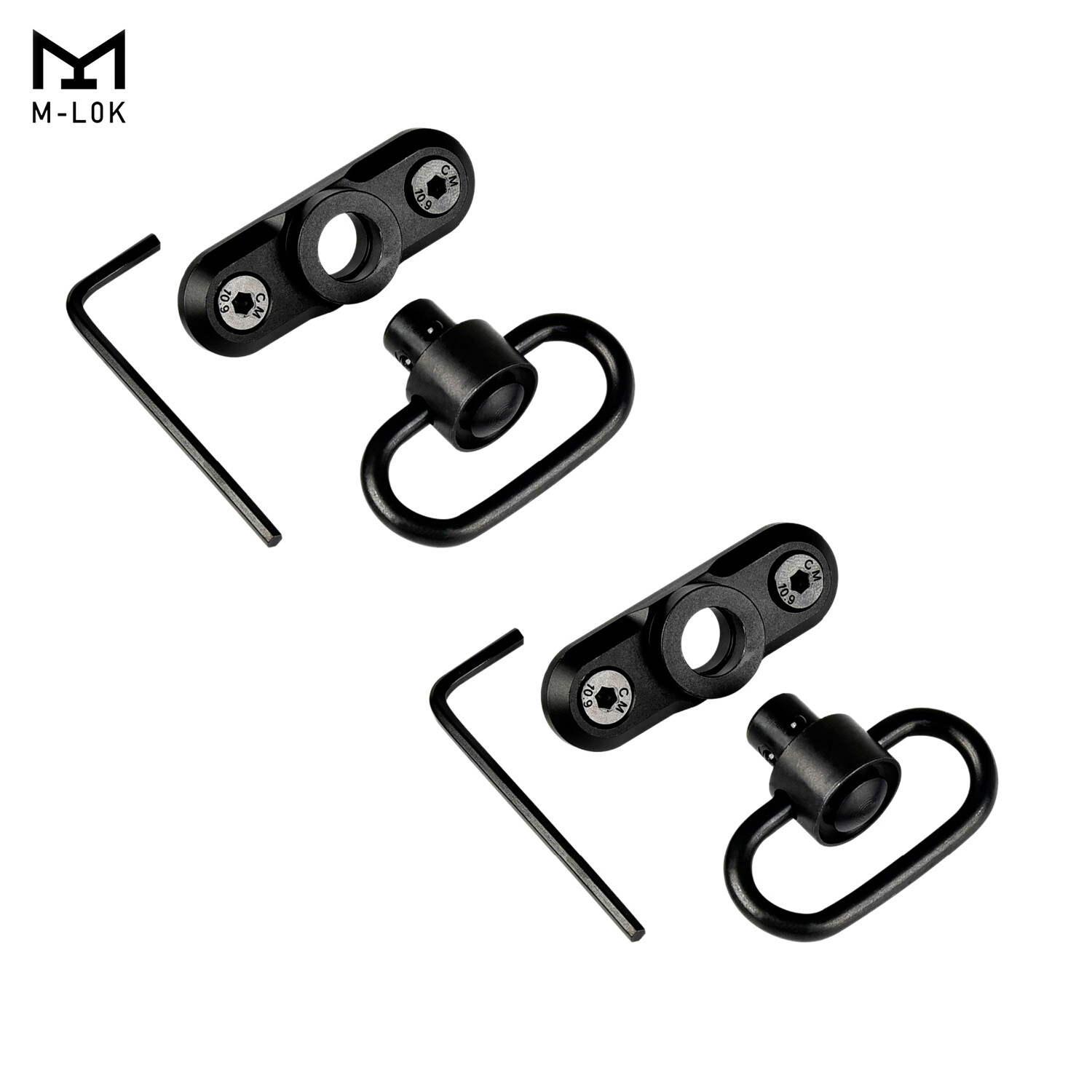 2 PCS M-LOK Heavy Duty QD Sling Swivel Adapter Mount for M-LOK Handguard 2 PCS M-LOK Heavy Duty QD Sling Swivel Adapter Mount for M-LOK Handguard