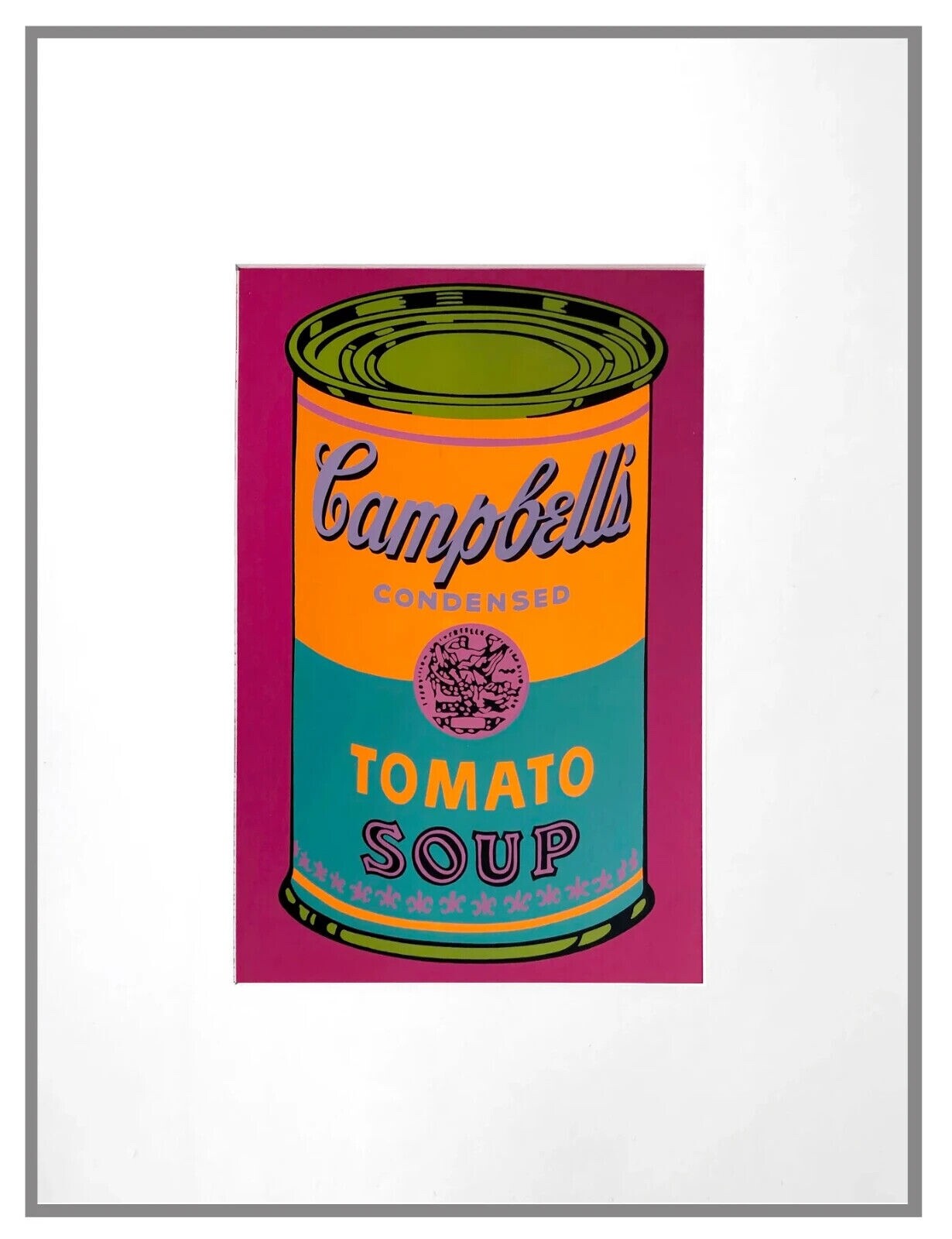 Andy Warhol Campbell’s Tomato Soup Can, 1968 Color Silkscreen Framed