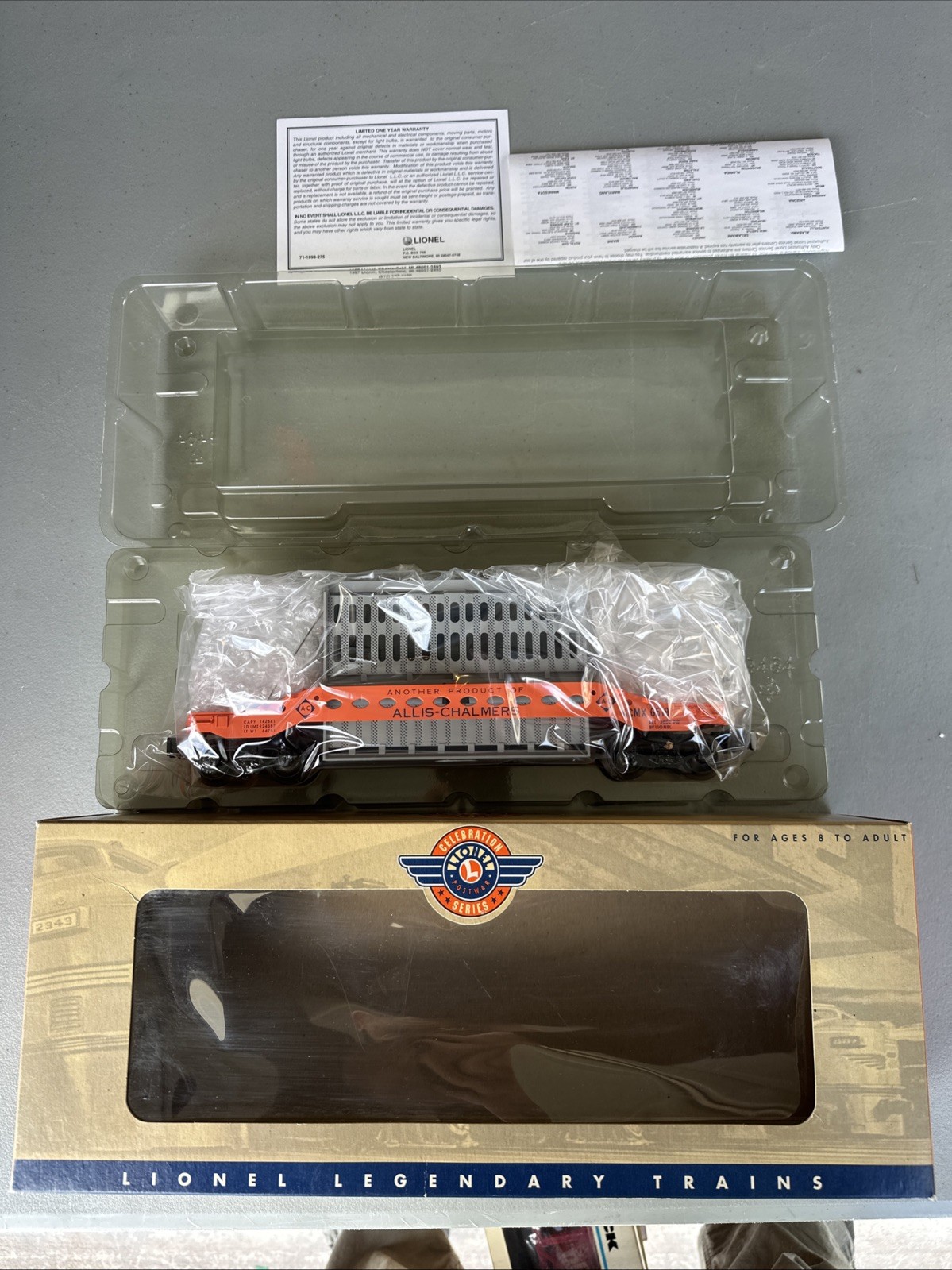 LIONEL O Scale 6-36088 PWC 6519 ALLIS CHARMERS CONDENSER CAR (Remake) NIB LIONEL O Scale 6-36088 PWC 6519 ALLIS CHARMERS CONDENSER CAR (Remake) NIB