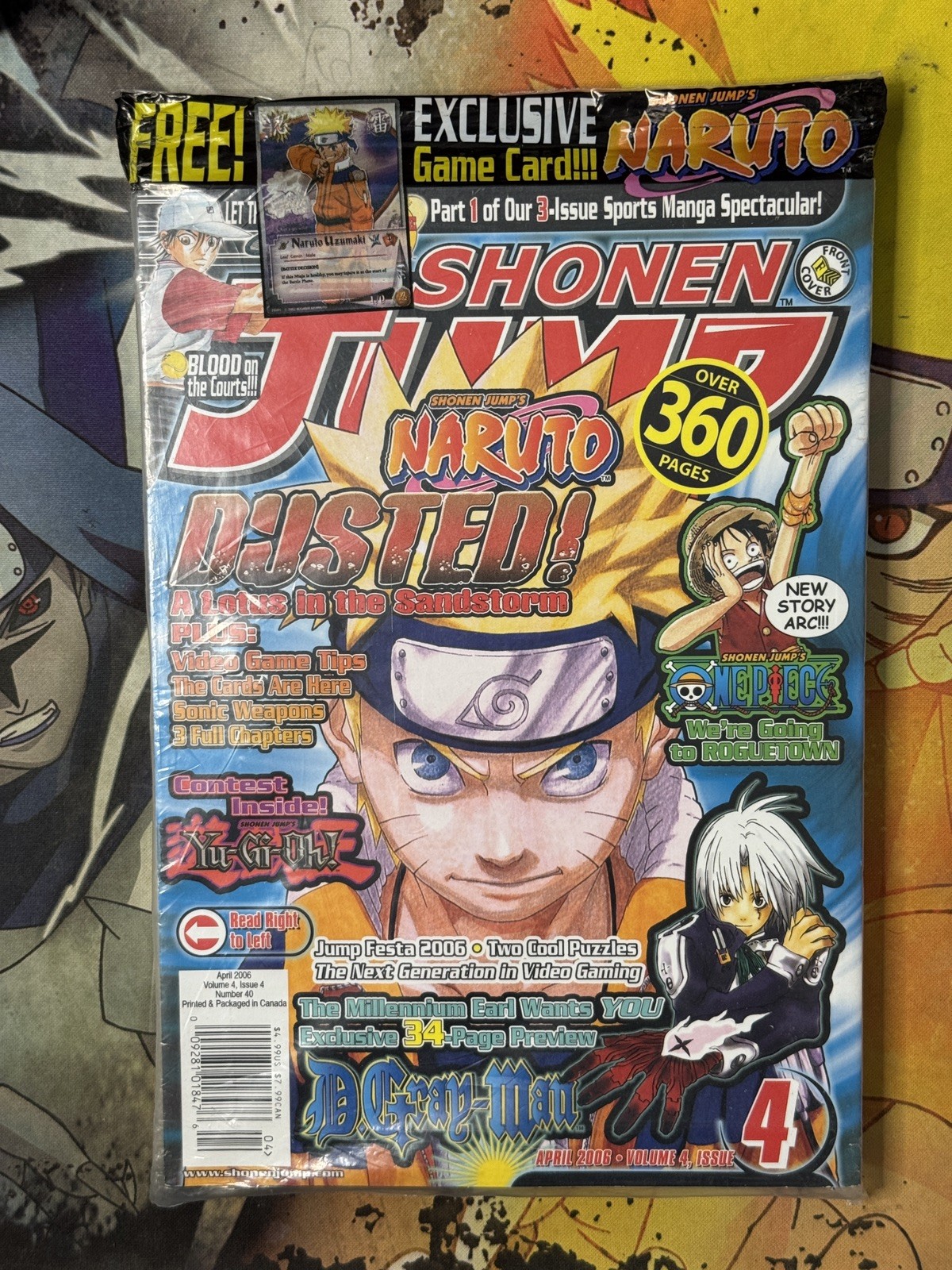 NARUTO CCG SHONEN JUMP MAGAZINE APRIL 2006 BRAND NEW SEALED NARUTO UZUMAKI PR001
