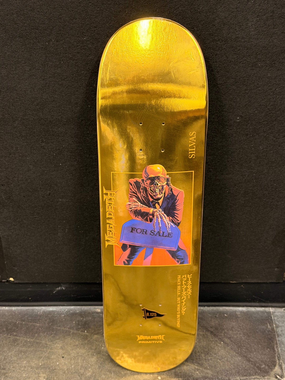 Primitive Skateboarding Deck Silvas Peace Sells, 8.125\