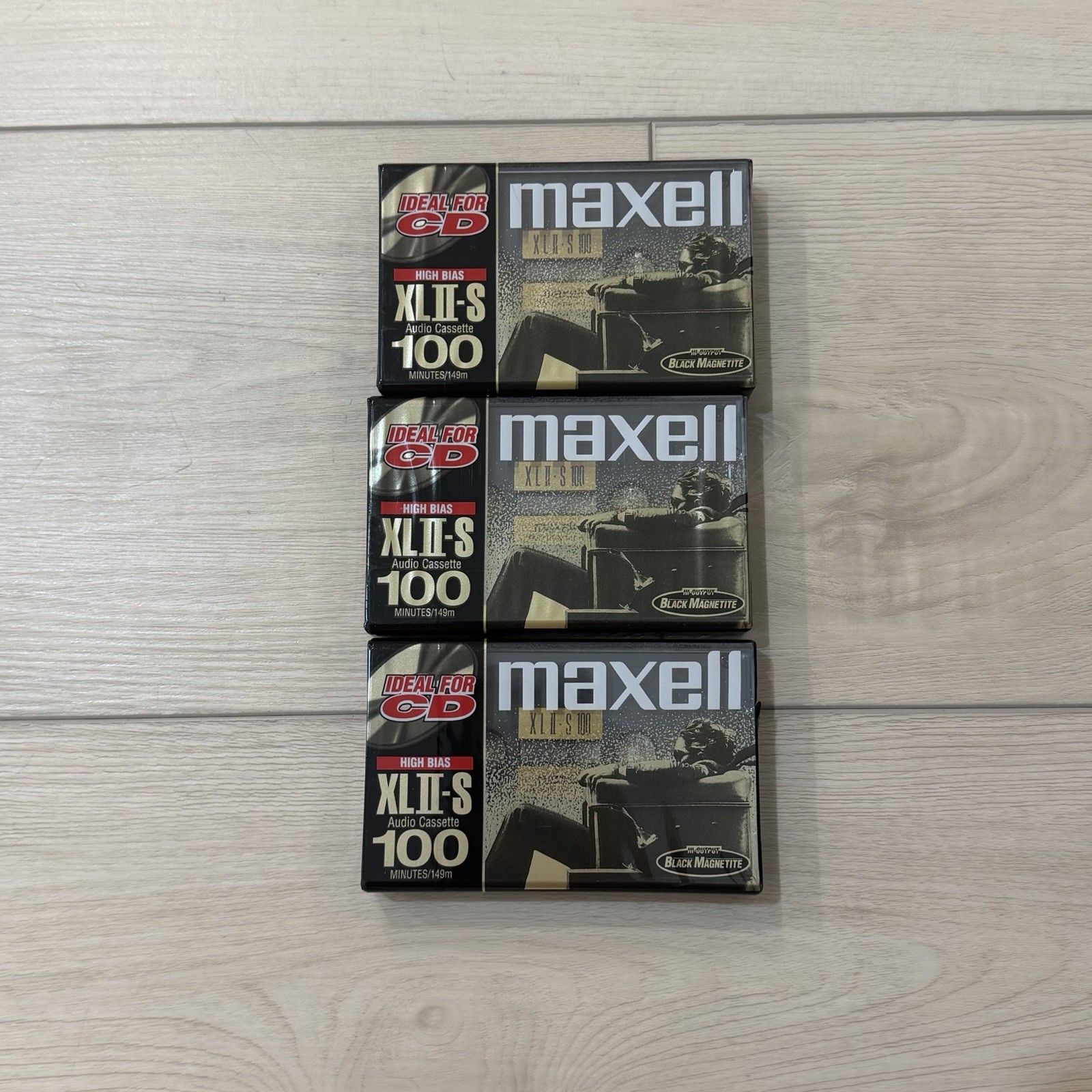 Lot Of 3 Maxell XL II-S Audio Cassette 100 Minutes/149m Ideal for CD