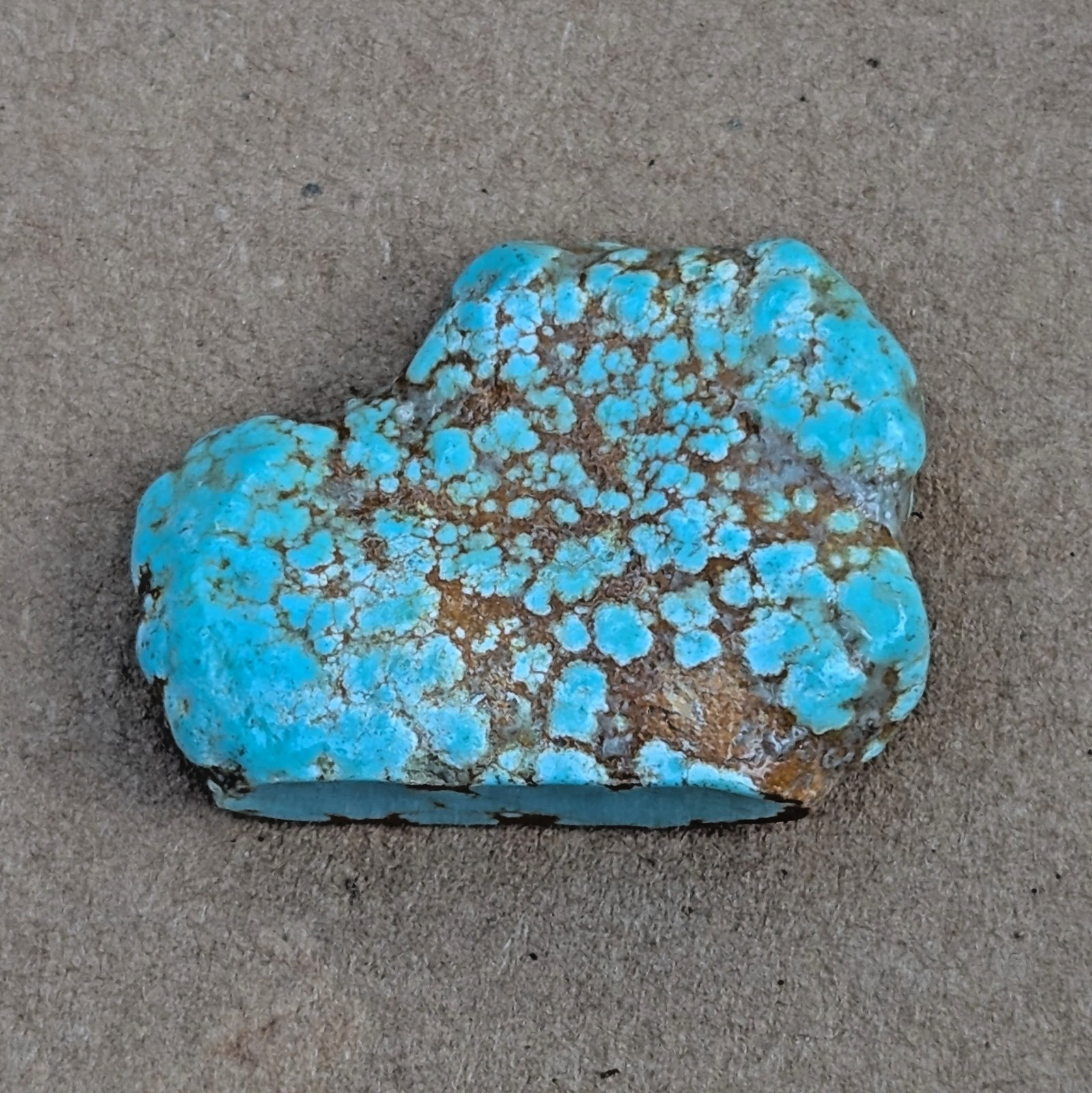 Estate Turquoise Rough 52.95ct Blue Brown Matrix Lapidary Stone 10.59g 1.3