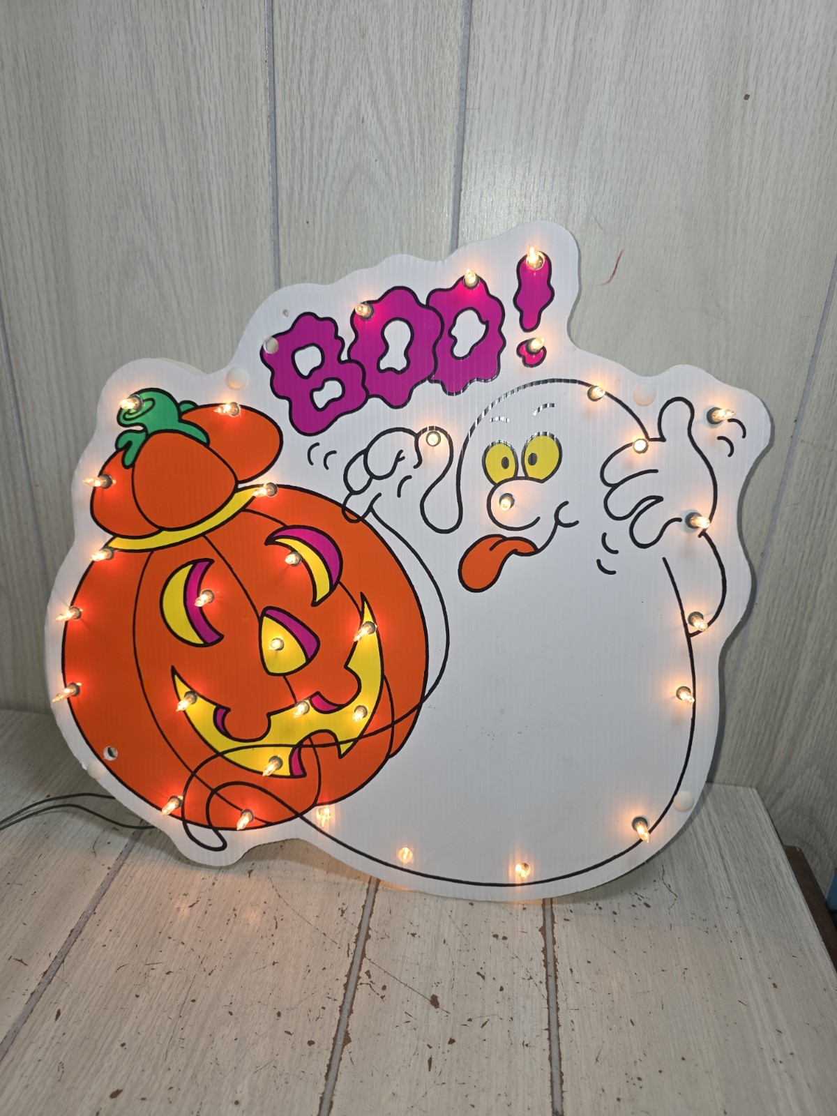 Miniature Twinklers Light Up Jack O Lantern Ghost Halloween Yard Decor Vtg 1994 Miniature Twinklers Light Up Jack O Lantern Ghost Halloween Yard Decor Vtg 1994