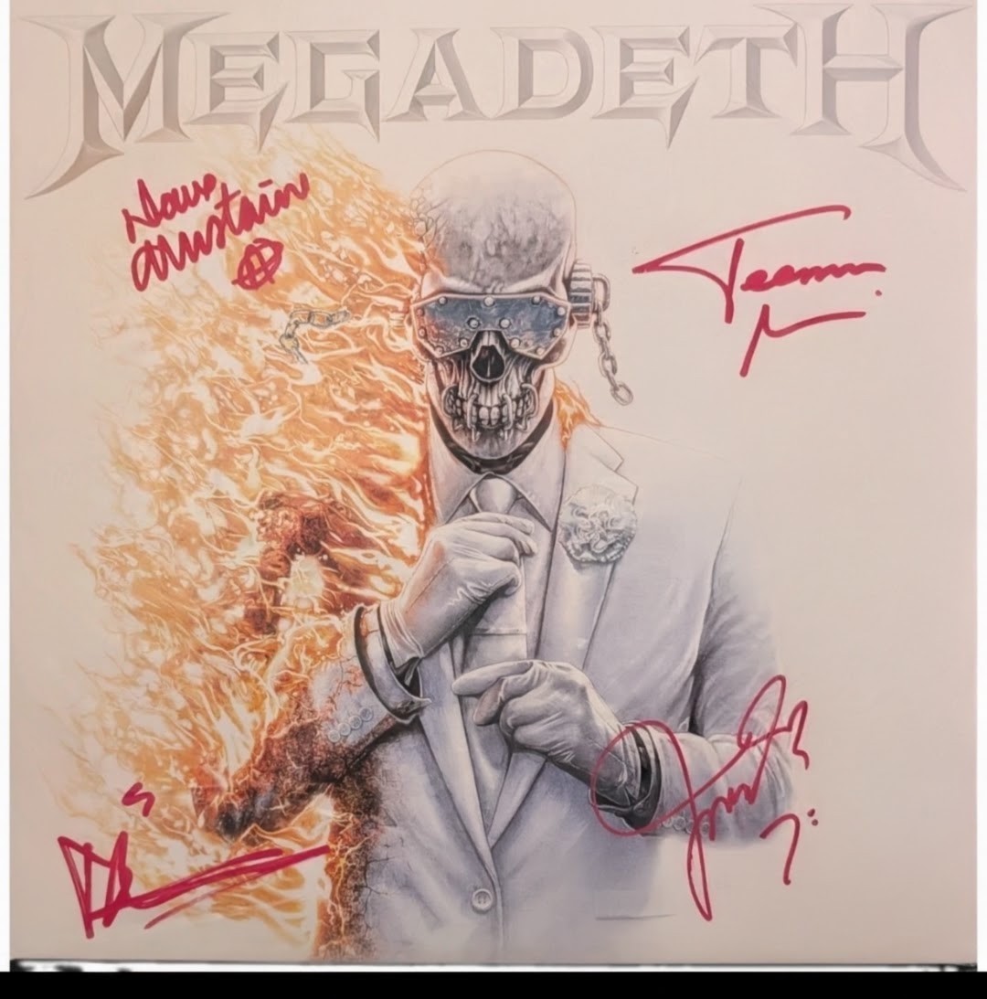 Megadeth 2026 Full Band Signed Vinyl Record Authentic 94 / 499 Auto JSA Megadeth 2026 Full Band Signed Vinyl Record Authentic 94 / 499 Auto JSA