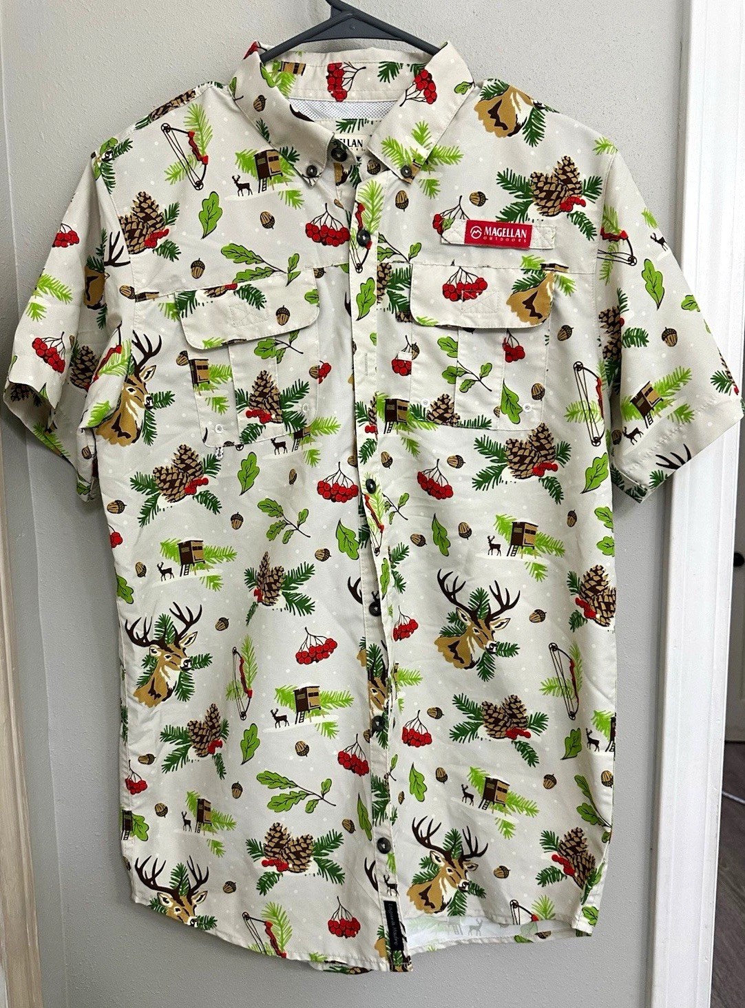 Magellan Outdoors Fish Gear XL S 18/20 Mesh Fishing Shirt Button-Down Pockets Magellan Outdoors Fish Gear XL S 18/20 Mesh Fishing Shirt Button-Down Pockets