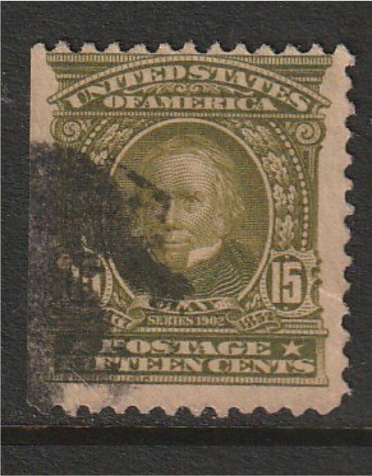 U.S. 1903 Clay 15 cent, Scott #309 used