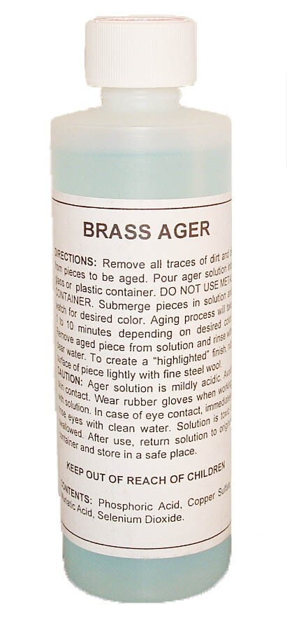 Brass Ager Liquid 8 Oz Tarnish Solid Brass With Antique Patina Oxidizer Vintage