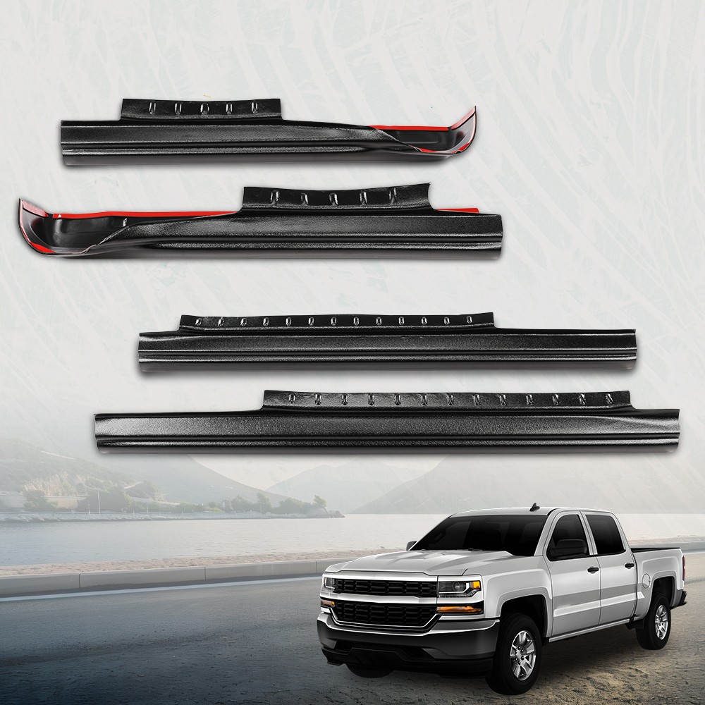 Fit For 2014-2018 Silverado 1500 Extended Cab Rocker Panel Protector Guard Cover