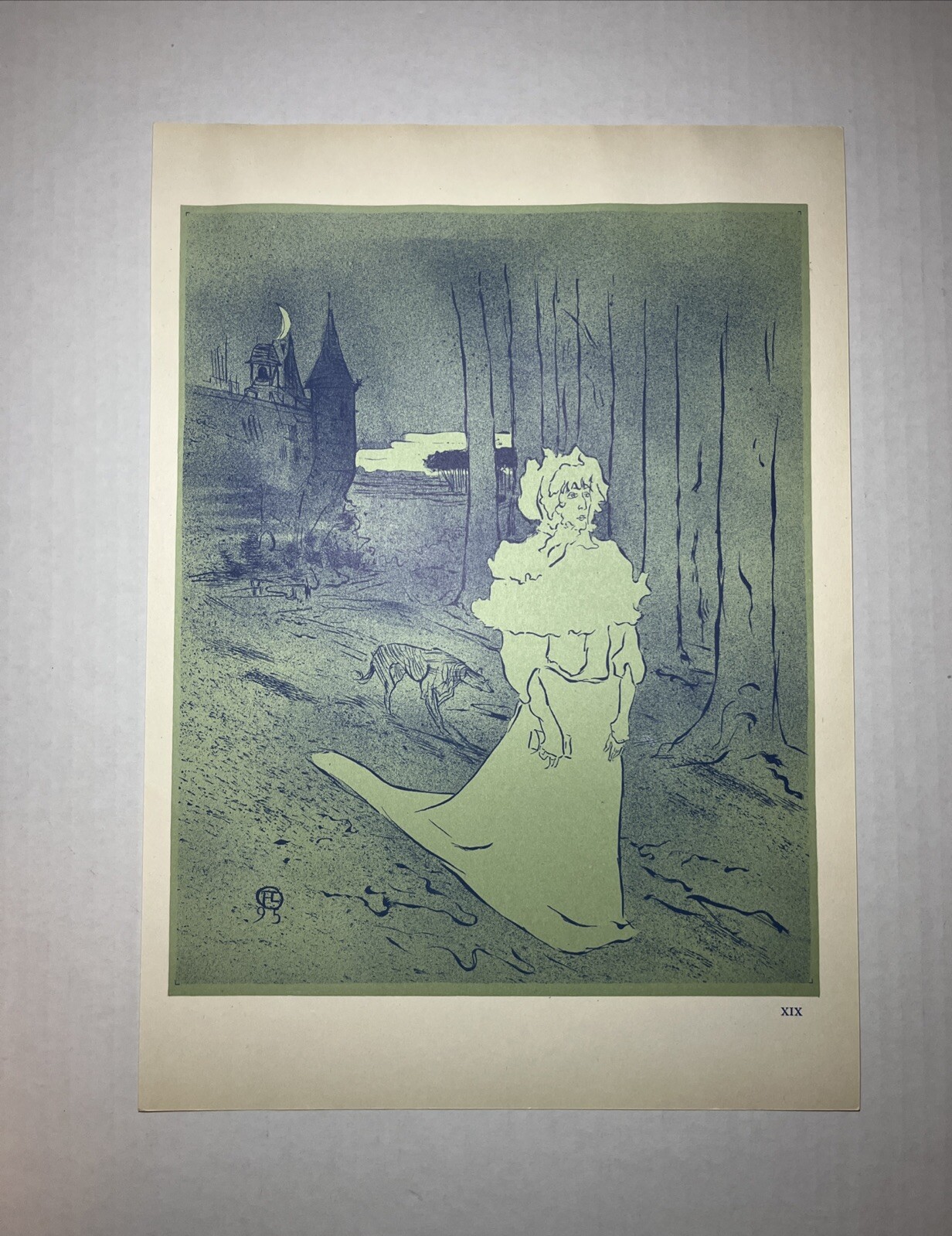 PRINT Toulouse-Lautrec LA CHATELAINE -  Mourlot Brothers LITHOGRAPH 14x10”