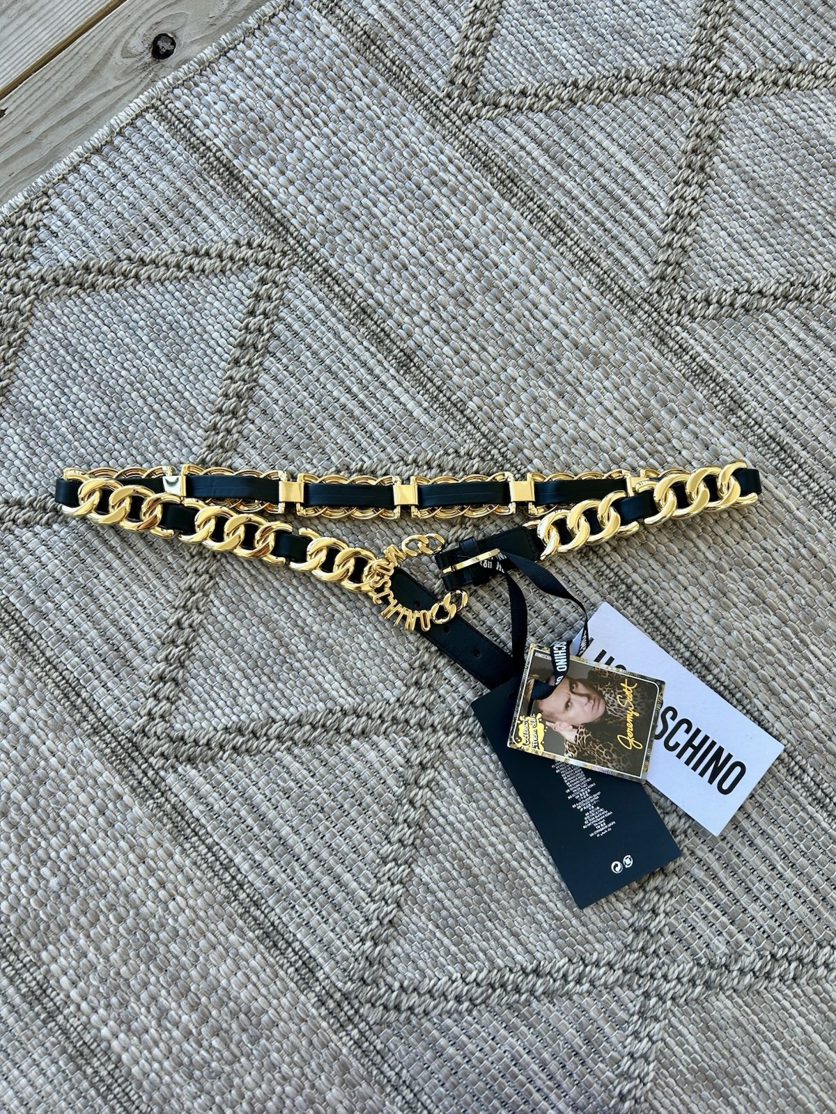 Moschino H&M H&MOSCHINO Jeremy Scott Chains Belt Leather Made in Italy