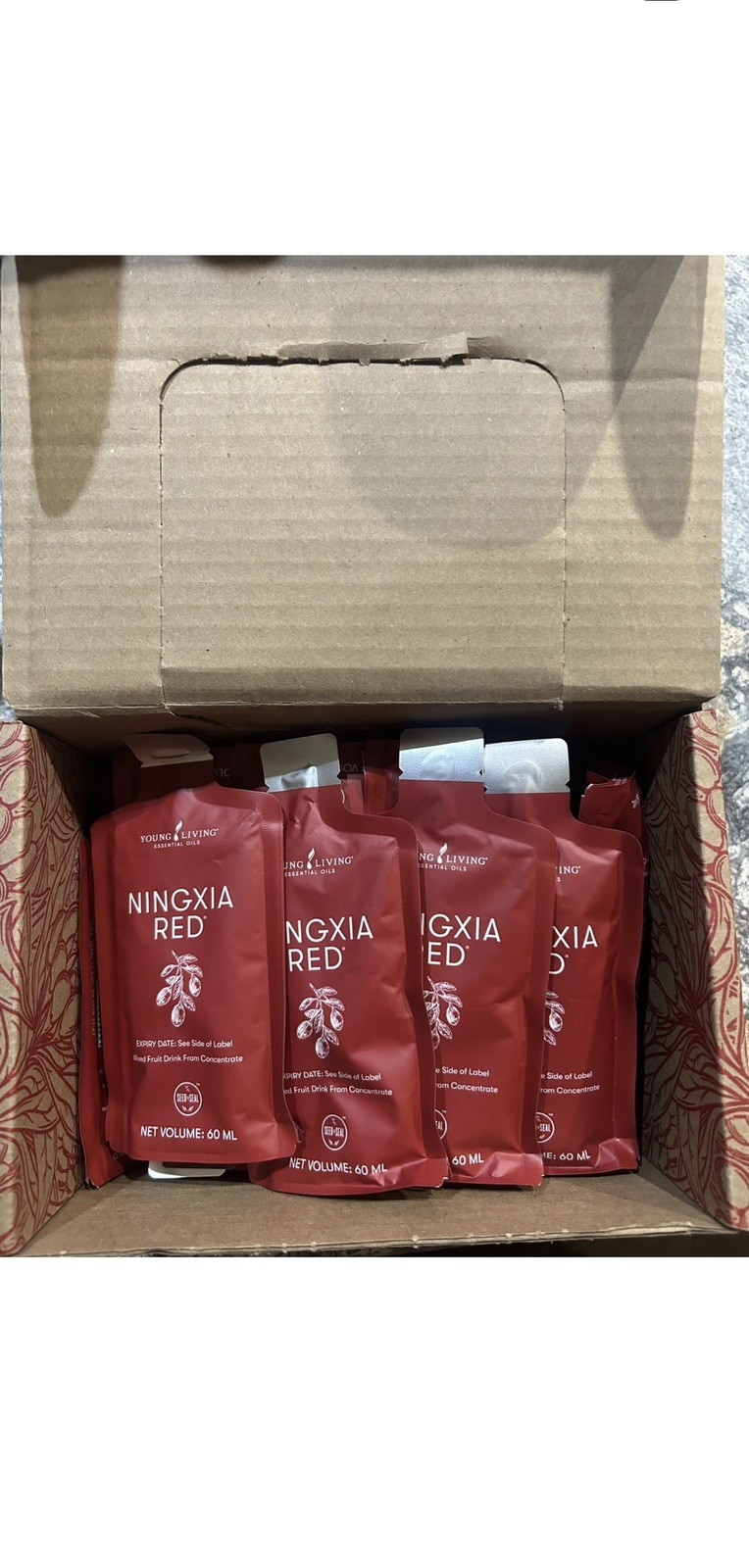 Young Living NingXia Red 2oz Singles 30 Pack New Sealed Packets Exp 04/2028
