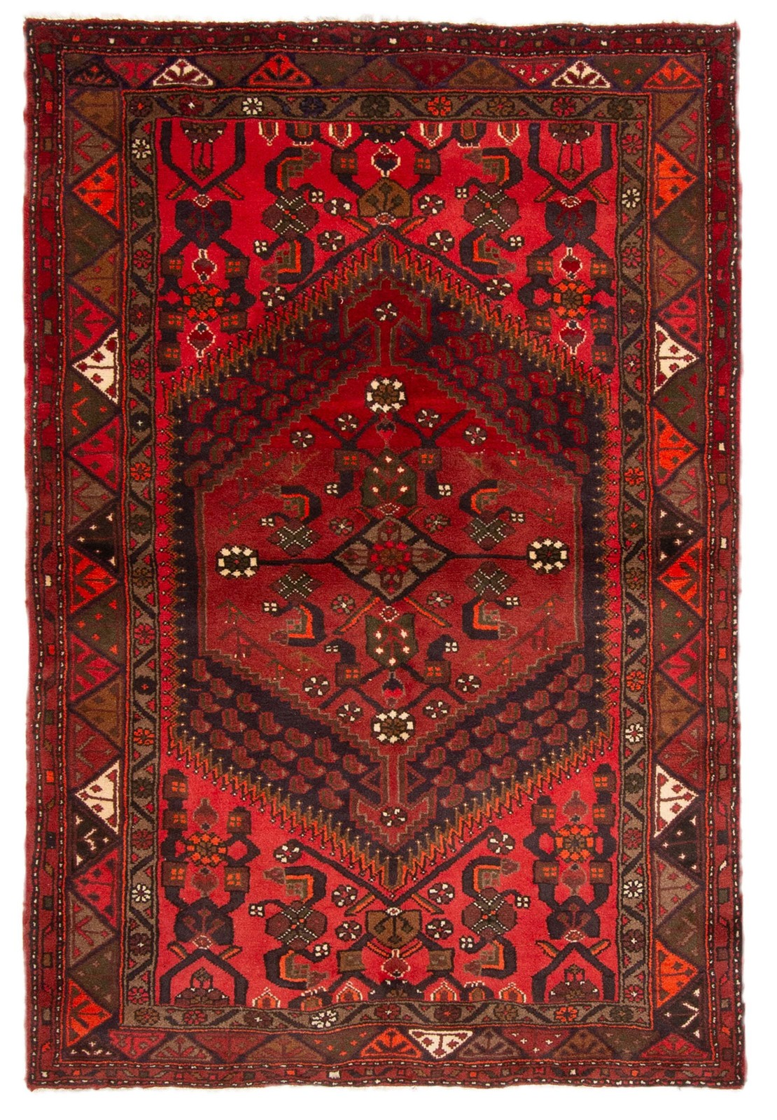 Vintage Traditional Hand-Knotted Area Rug 4\'3\