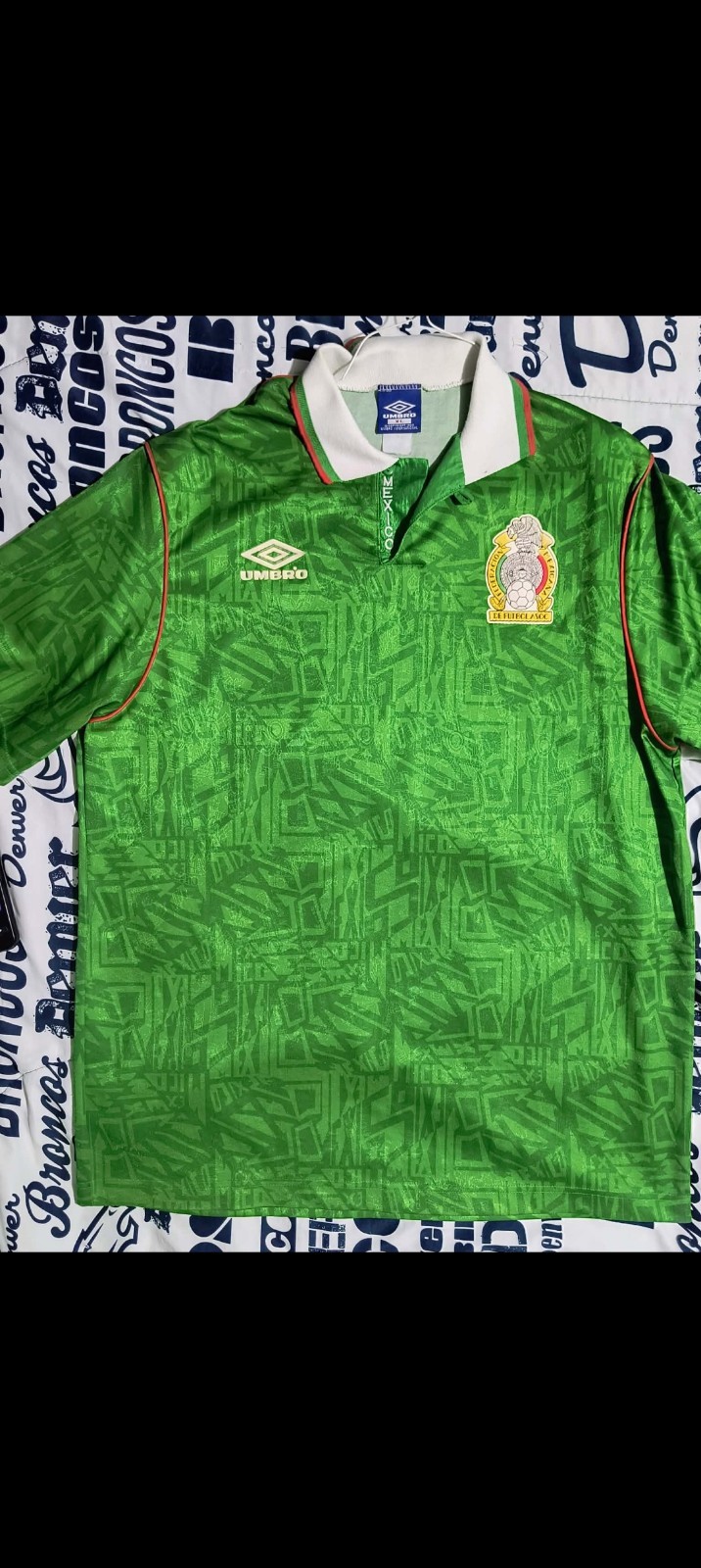 Vintage 1992-1994 Mexico National Team Umbro Home Soccer Jersey - Size XL