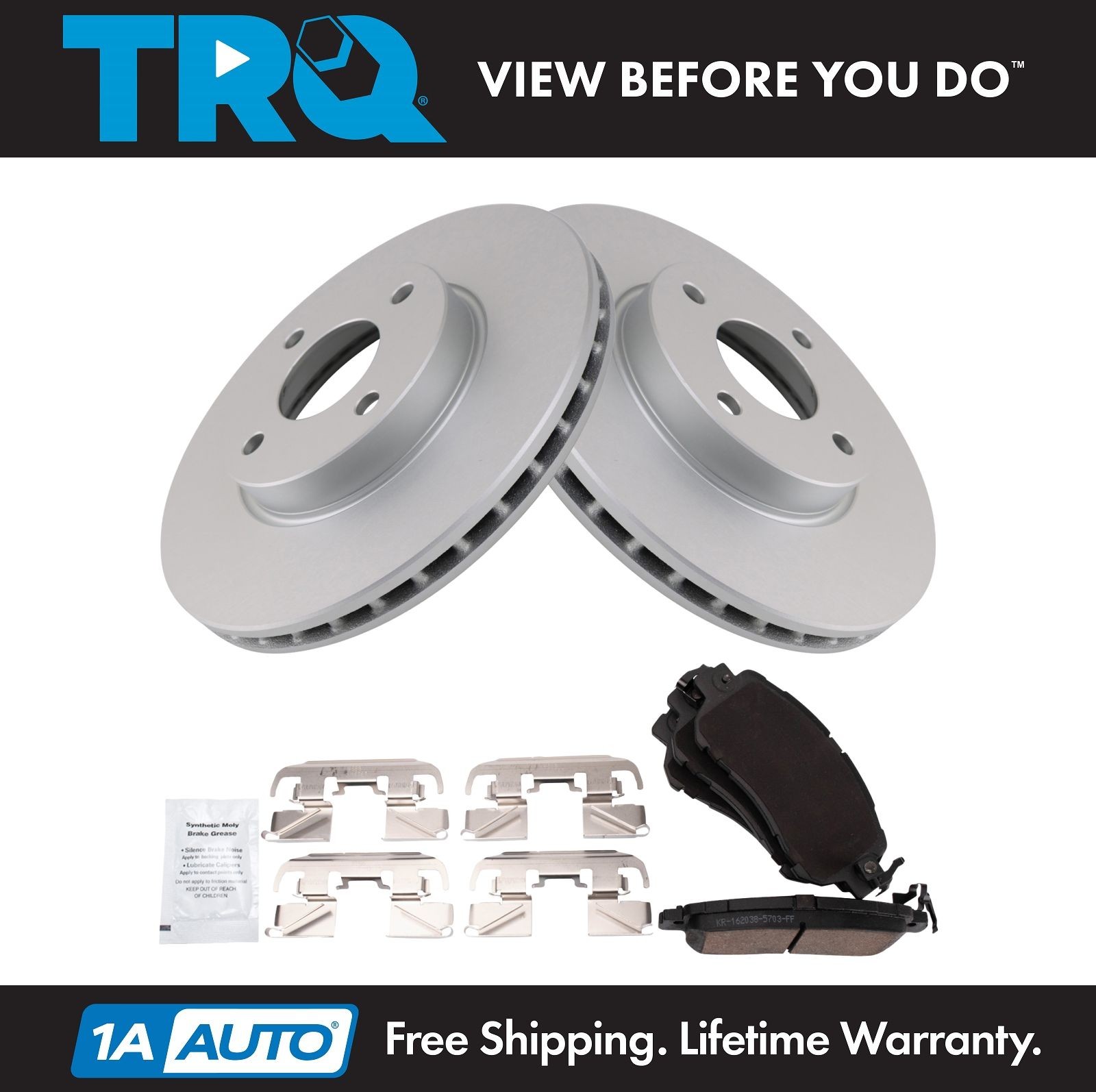 TRQ Brake Pad & Rotor Kit Fits 2018-2022 Nissan Kicks 2020-2022 Versa