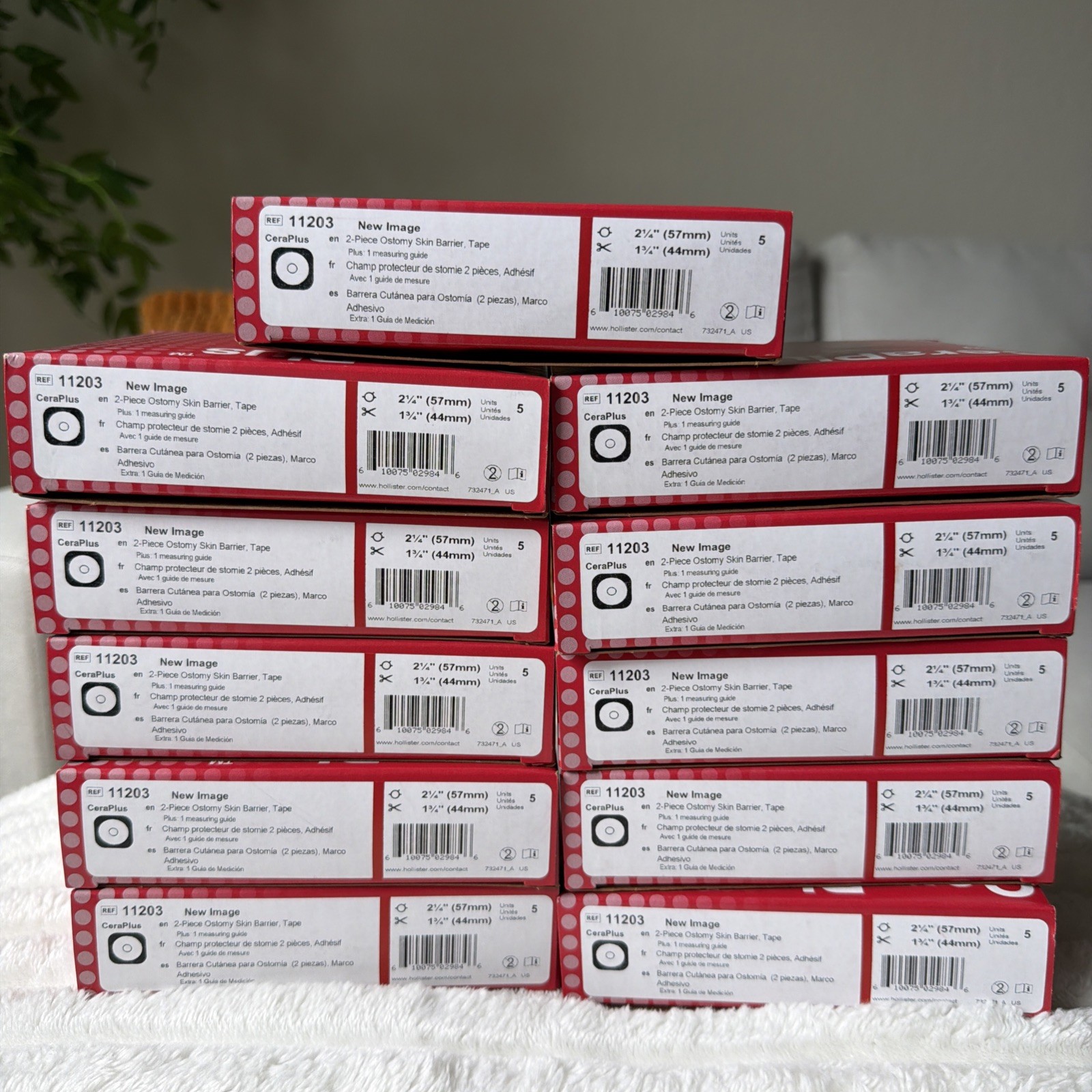 (11 boxes) 📦 Hollister New Image Flat CeraPlus Skin Barrier Tape 11203 2 1/4 