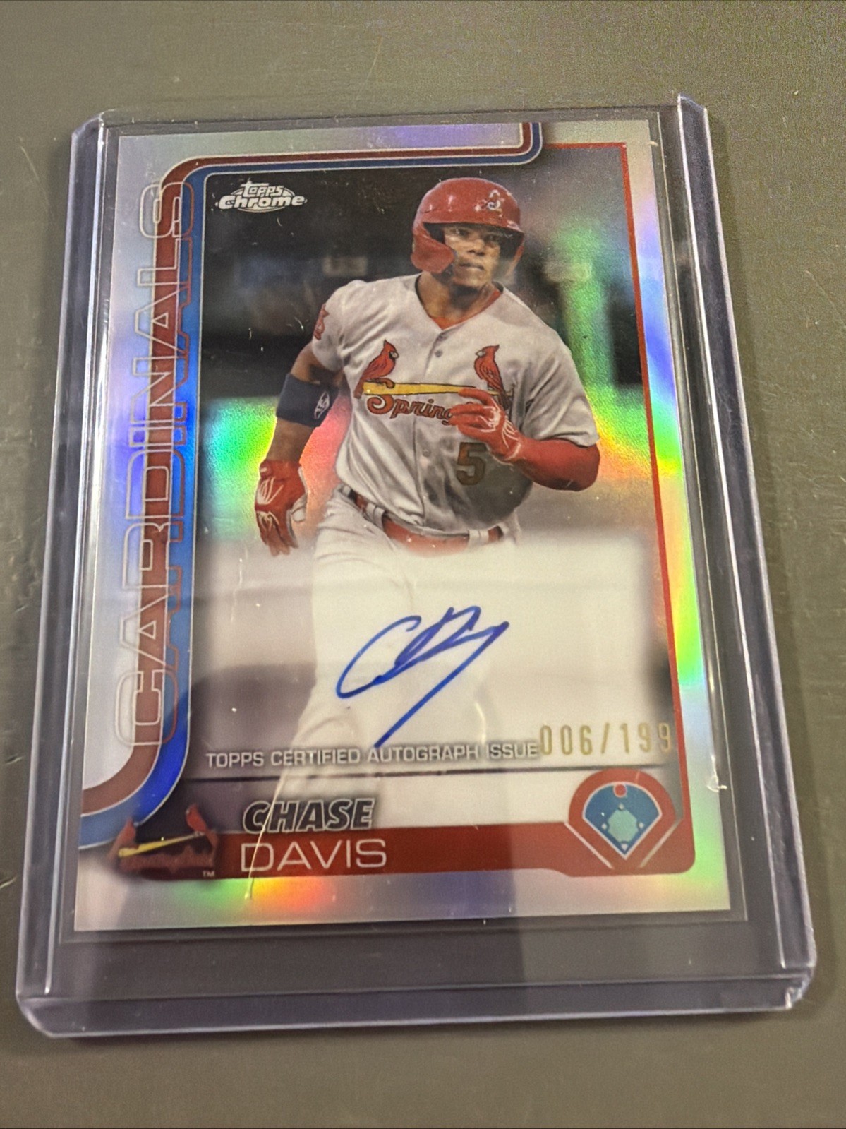 2025 Topps Pro Debut Baseball Chrome Refractor Chase Davis Autograph #006/199