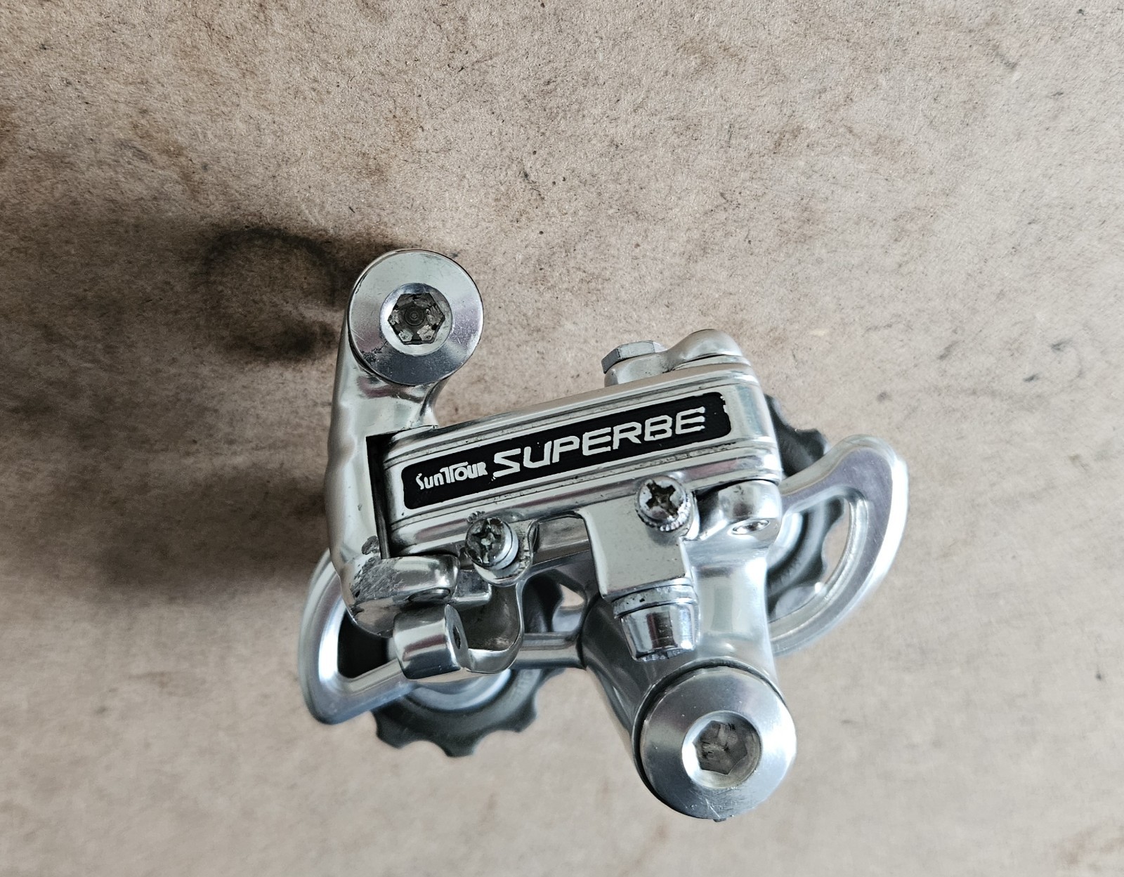  Vintage Suntour Superbe First Gen Short Cage Rear Friction Derailleur 