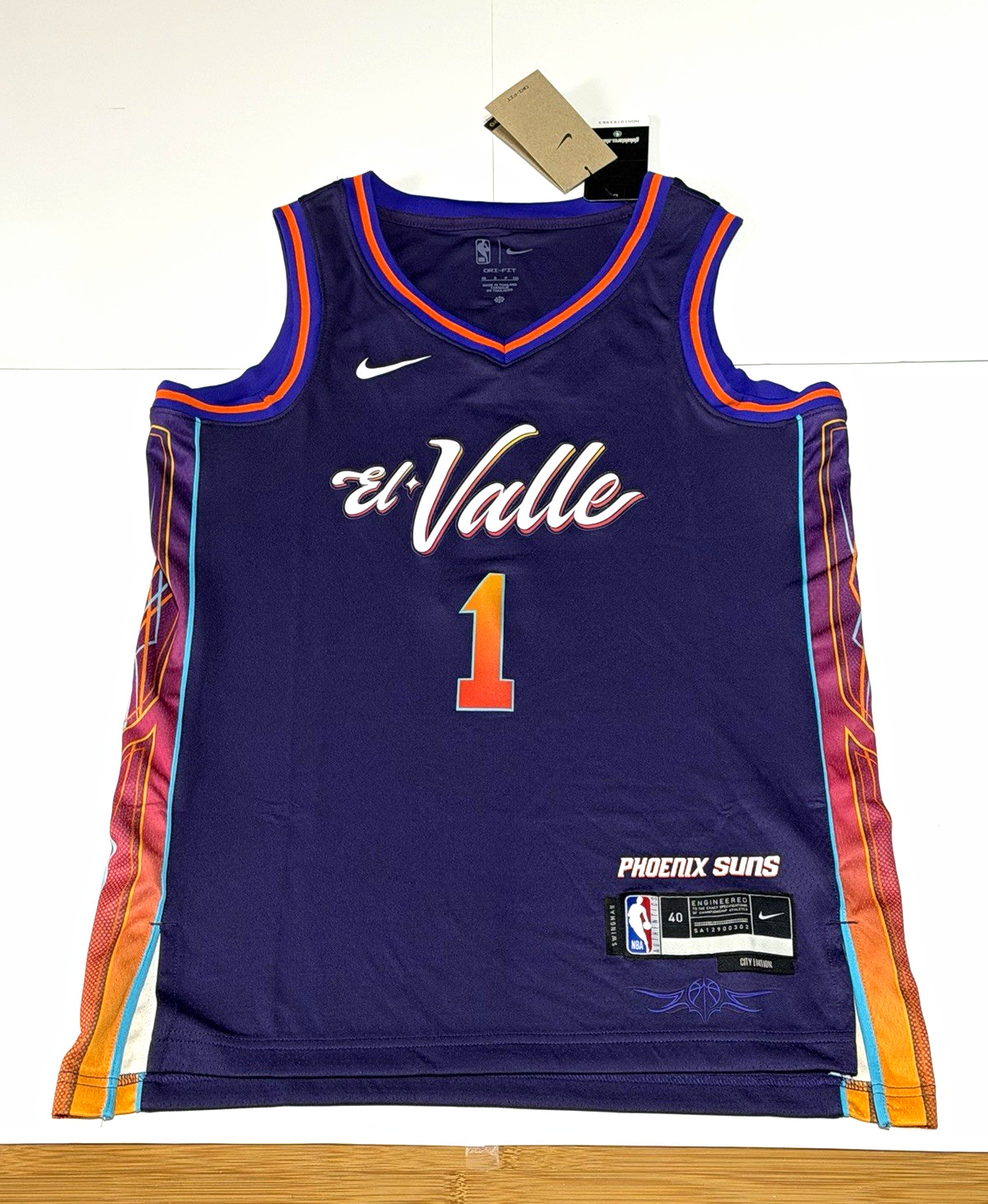 Devin Booker Phoenix Suns NBA Nike El Valle City Edition Jersey Mens Small NWT