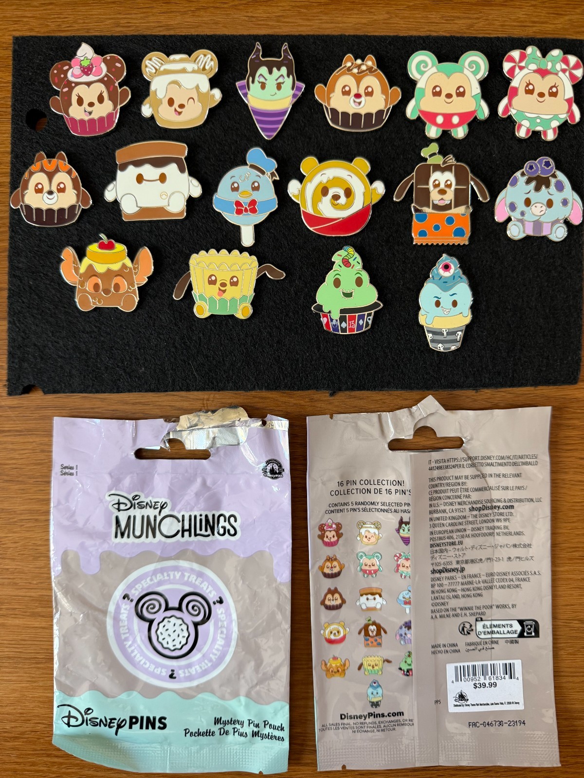 Disney Pins Complete Set Munchlings Series 1 Specialty Treats - 16 pins total Disney Pins Complete Set Munchlings Series 1 Specialty Treats - 16 pins total