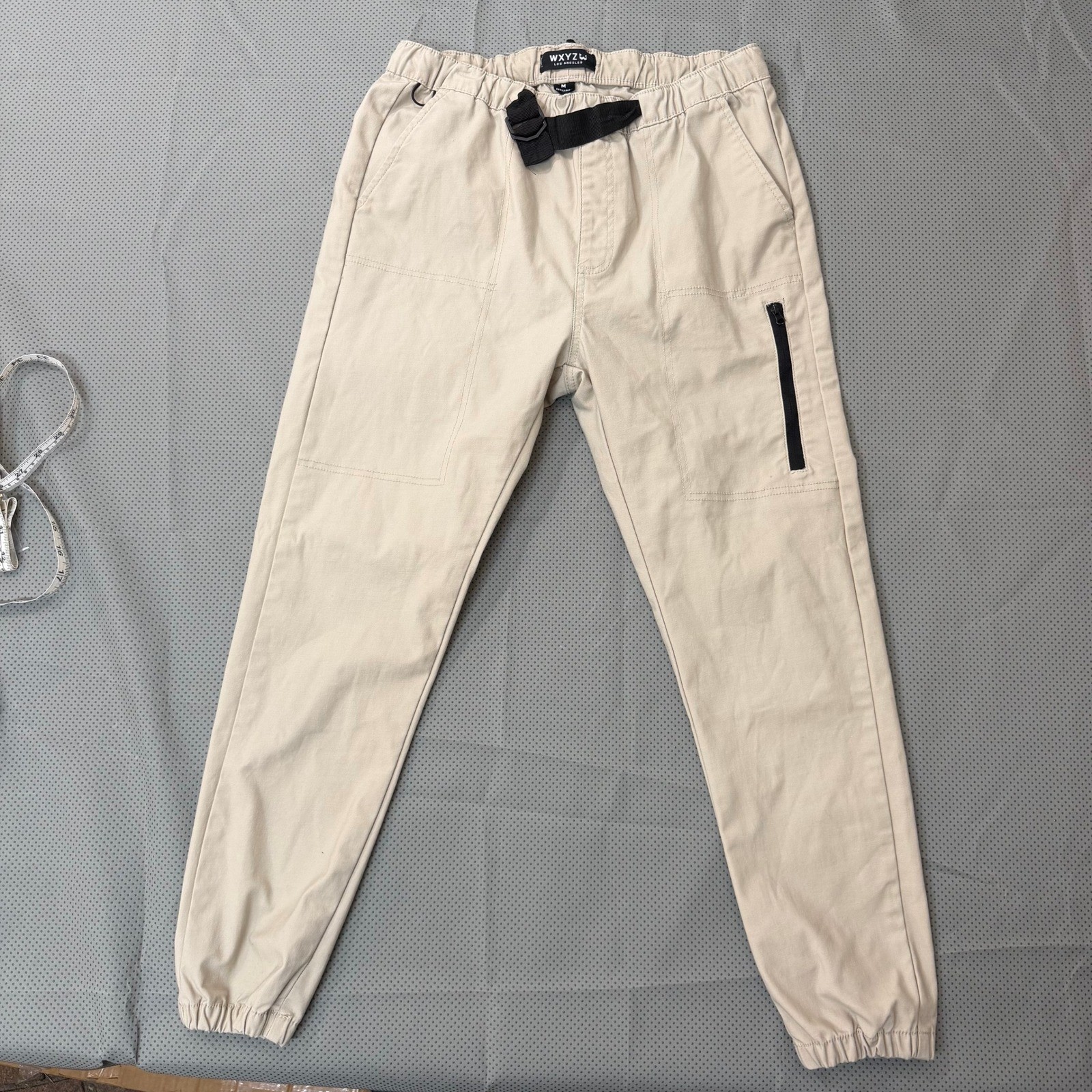 WXYZ Los Angeles Joggers M Khaki Web Belt Cargo Utility Gorpcore