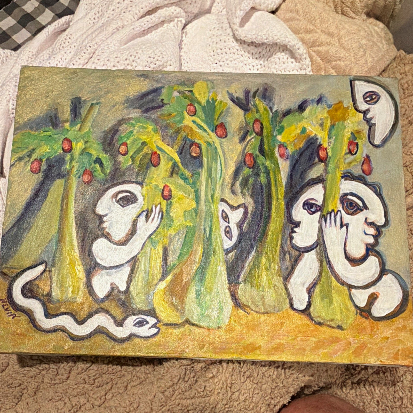Joseph Sheppard Rogers Original Oil Painting Signed Nevia Surrealist Modern Art