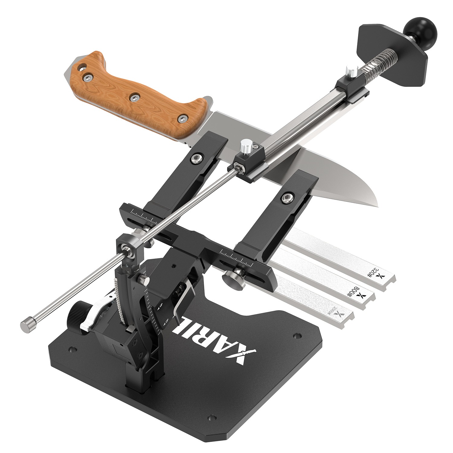 NEW XARILK GEN3 Knife Sharpening System 3 Diamond Stones 320 800 2000 Adjustable