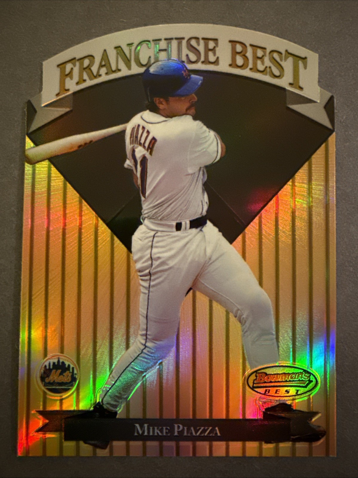 1999 Bowman\'s Best - Franchise Best Mike Piazza #FB7 Mach II /1000 Refractor