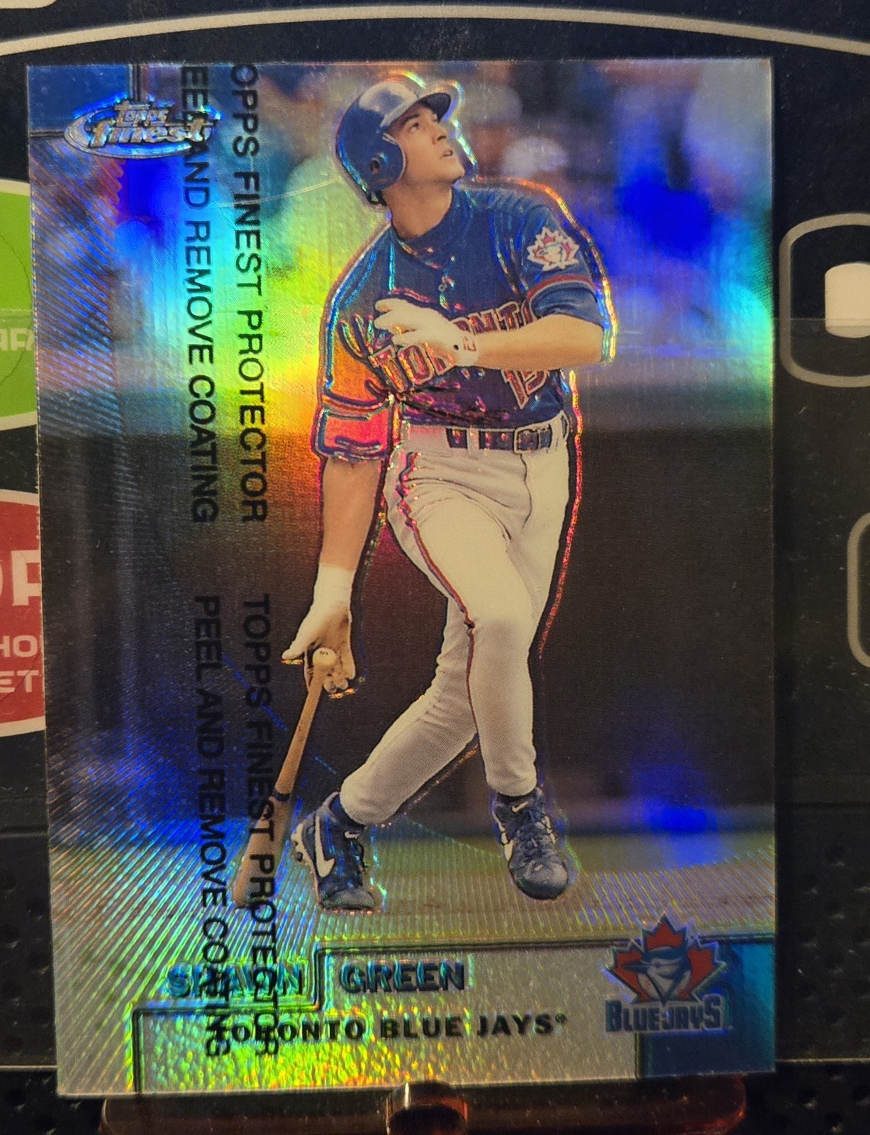 1999 TOPPS FINEST REFRACTOR SHAWN GREEN W/COVER 1999 TOPPS FINEST REFRACTOR SHAWN GREEN W/COVER