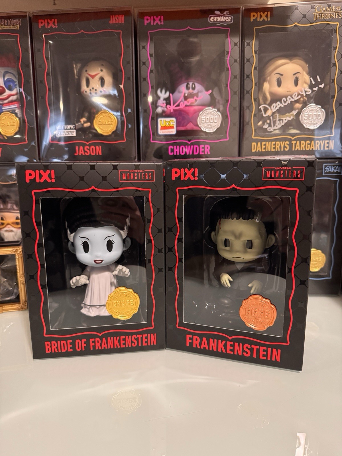 Thrilljoy Pix Universal Monsters Frankenstein & Bride Of Frankenstein CHASE Set Thrilljoy Pix Universal Monsters Frankenstein & Bride Of Frankenstein CHASE Set