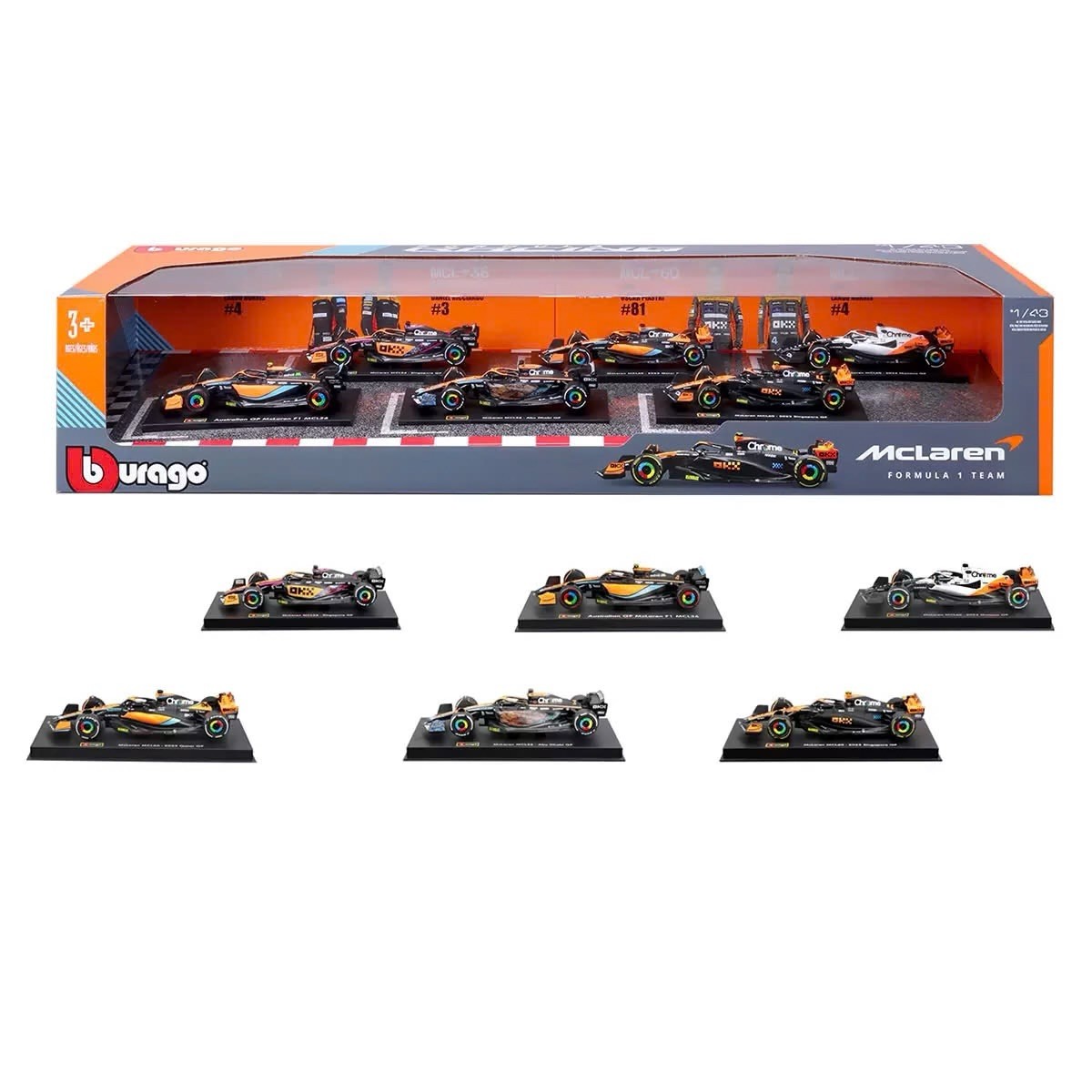 Burago 1:43 Scale Highly Detailed Formula One Cars 6 Pack (3+ Years)-5951-2-H