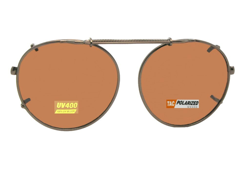 Sunglass Rage Semi Round Shape Polarized Clip-on Sunglasses