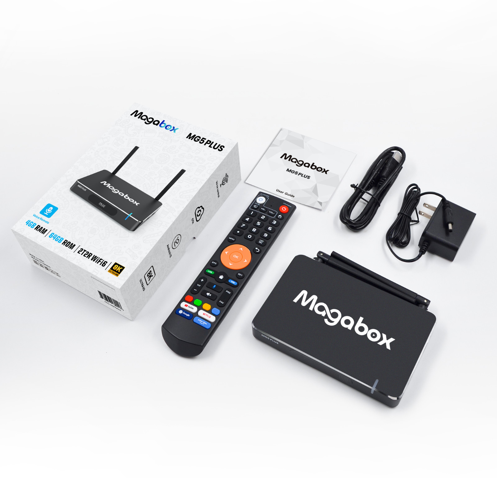 NEW LOW PRICE Magabox MG5Plus with all channel Streaming TvBox Superbox replacer