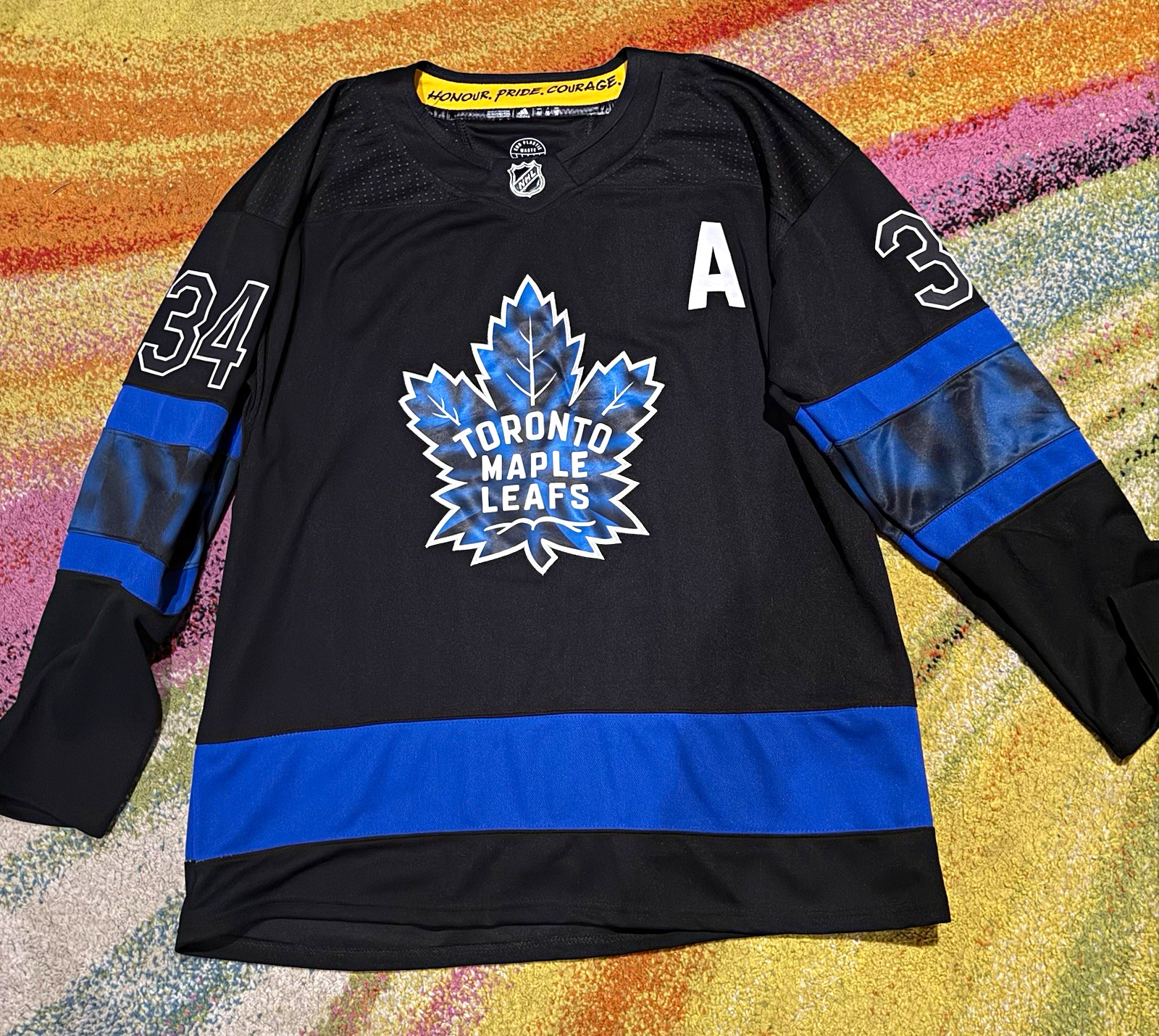 Auston Matthews #34 Toronto Maple Leafs Drew House Reversible Adidas Jersey 56