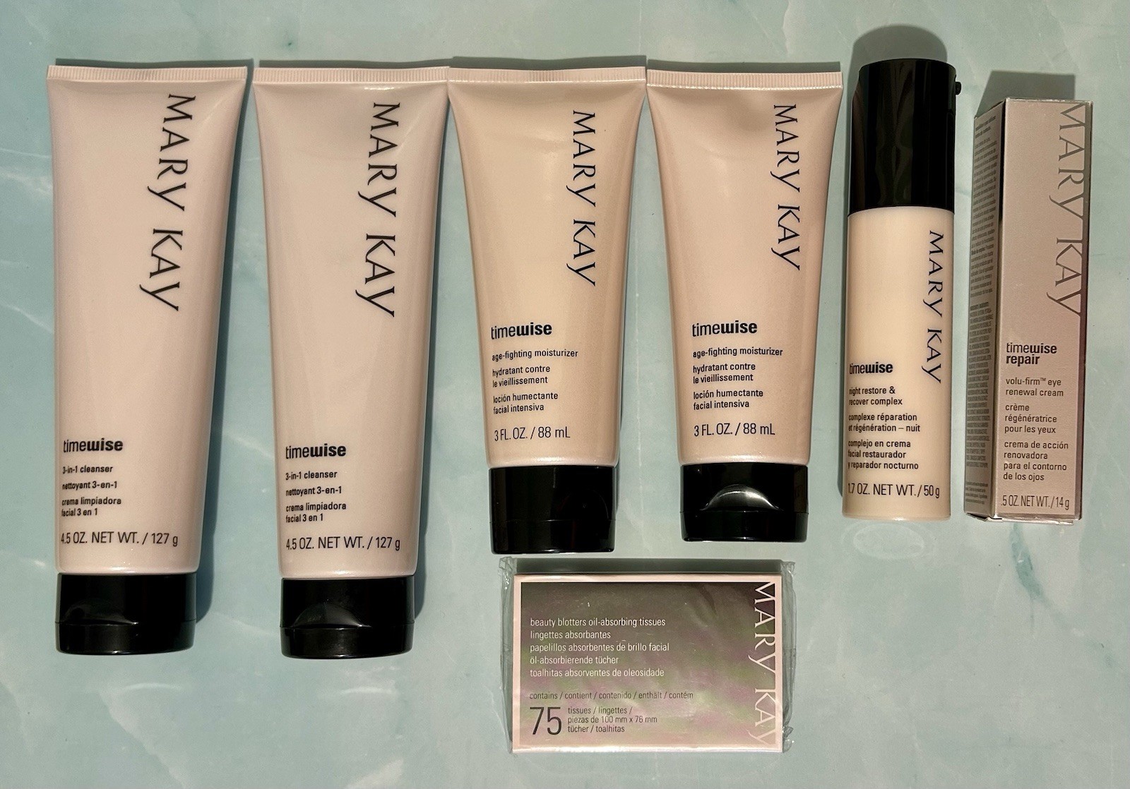 LOT 7 pc Mary Kay Timewise Cleanser Moisturizer Night Restore Volu-Firm Blotters LOT 7 pc Mary Kay Timewise Cleanser Moisturizer Night Restore Volu-Firm Blotters
